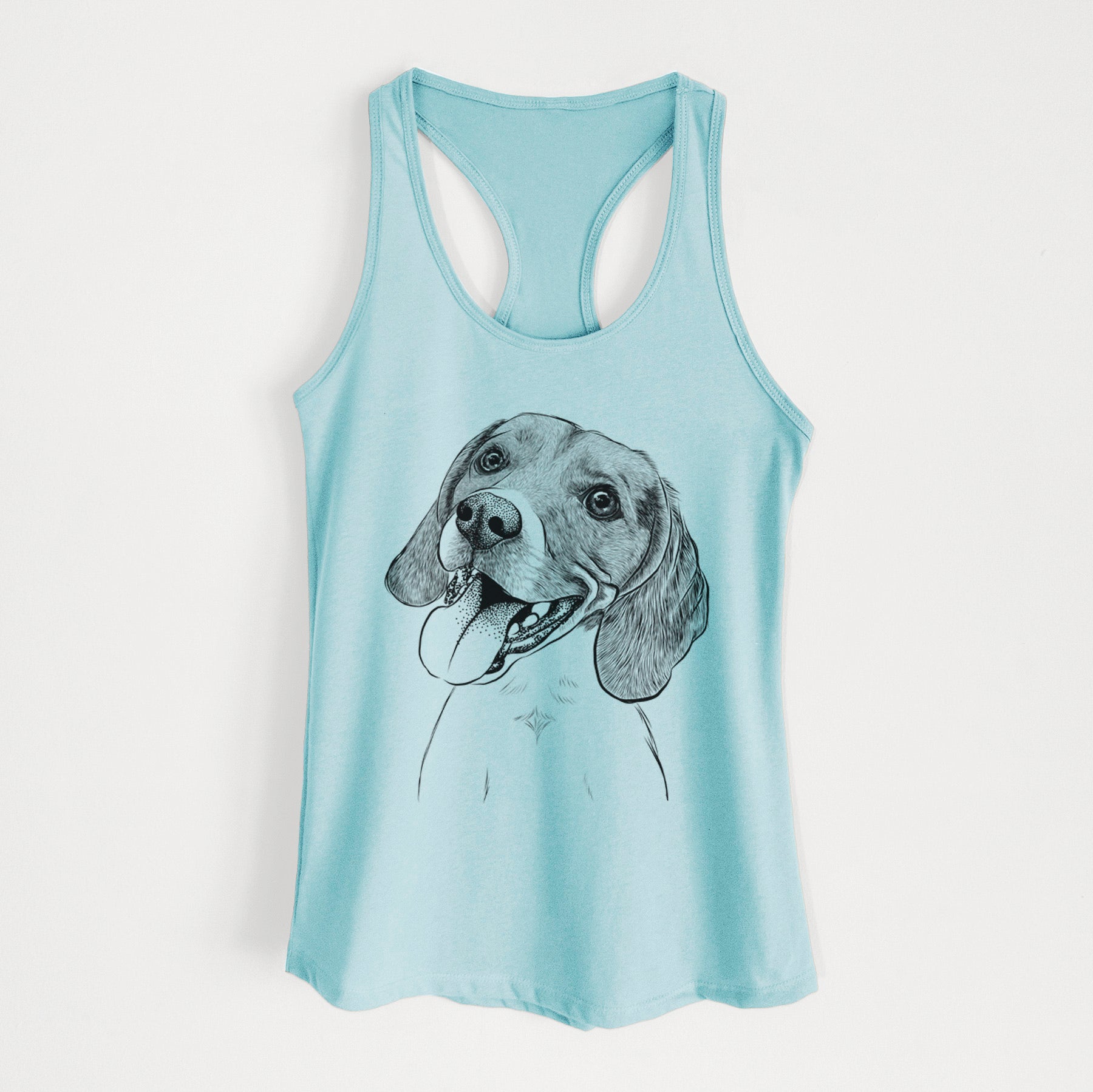 Little Bandit the Beagle - Women's Racerback Tanktop