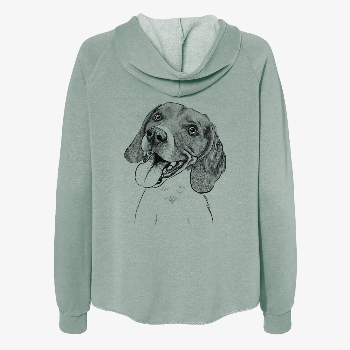 Little Bandit the Beagle - Women's Cali Wave Zip-Up Sweatshirt