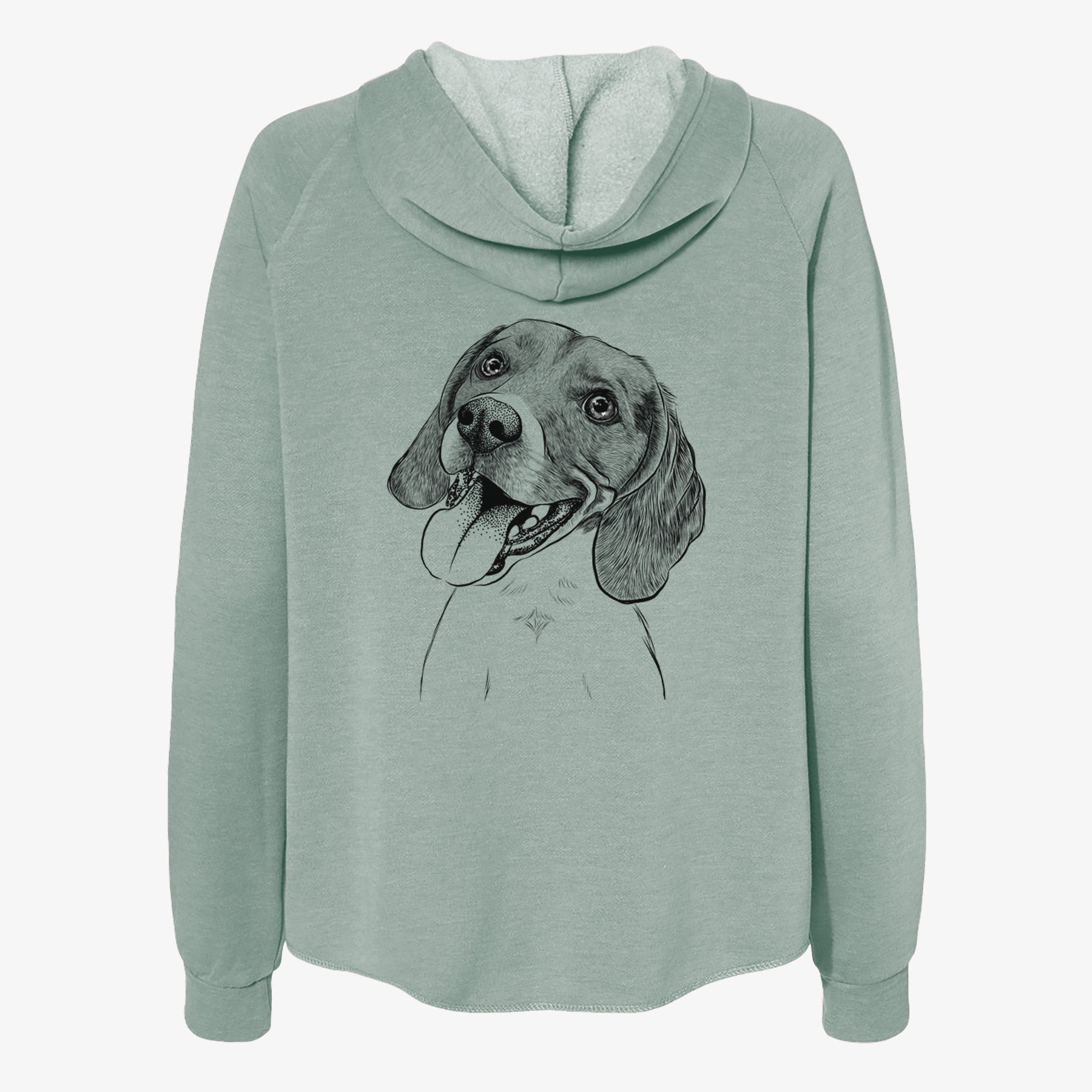 Little Bandit the Beagle - Women's Cali Wave Zip-Up Sweatshirt