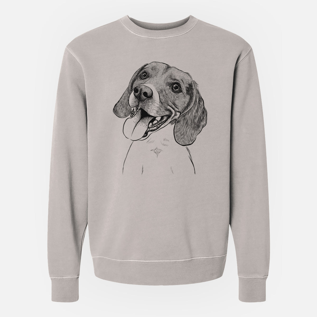 Bare Little Bandit the Beagle - Unisex Pigment Dyed Crew Sweatshirt