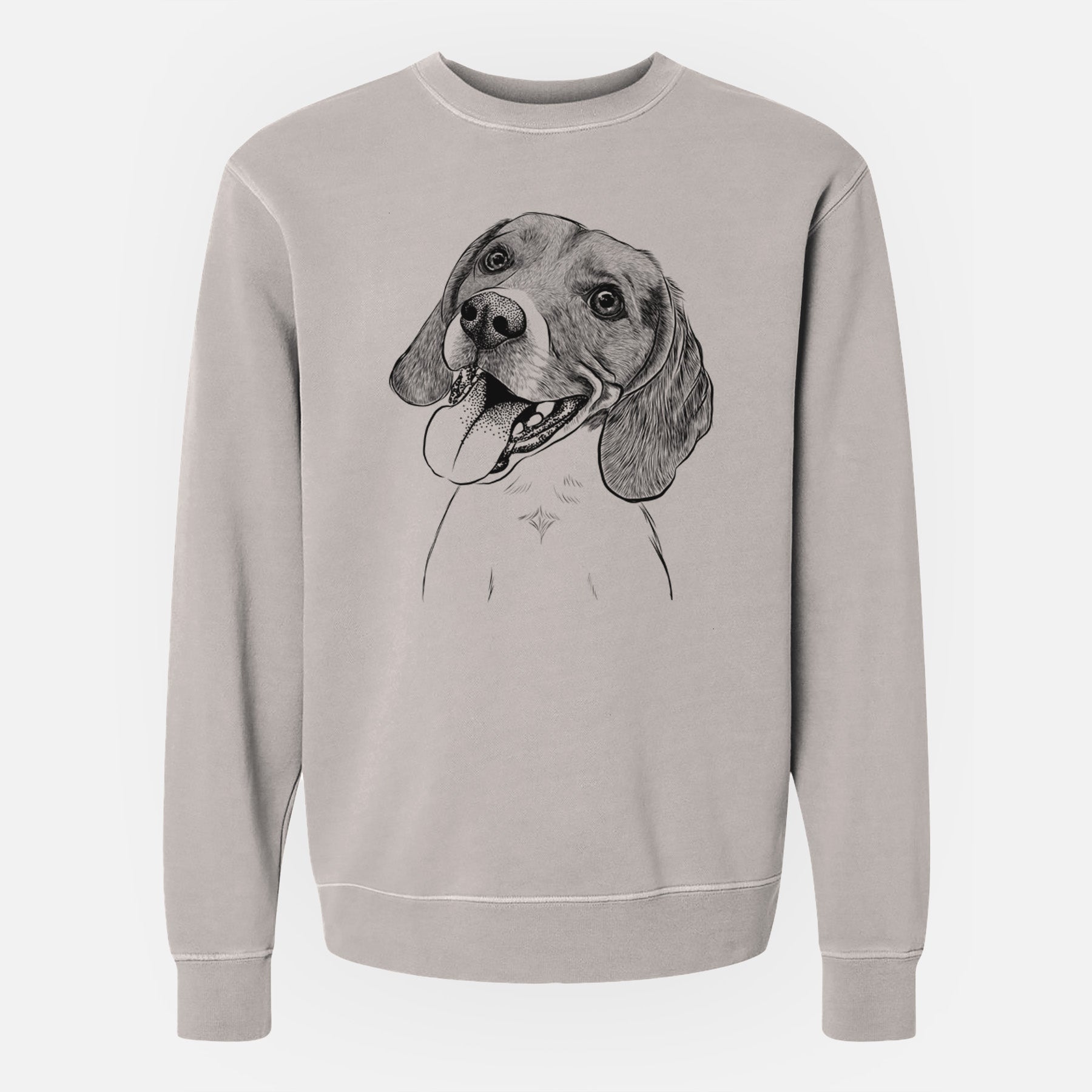 Bare Little Bandit the Beagle - Unisex Pigment Dyed Crew Sweatshirt