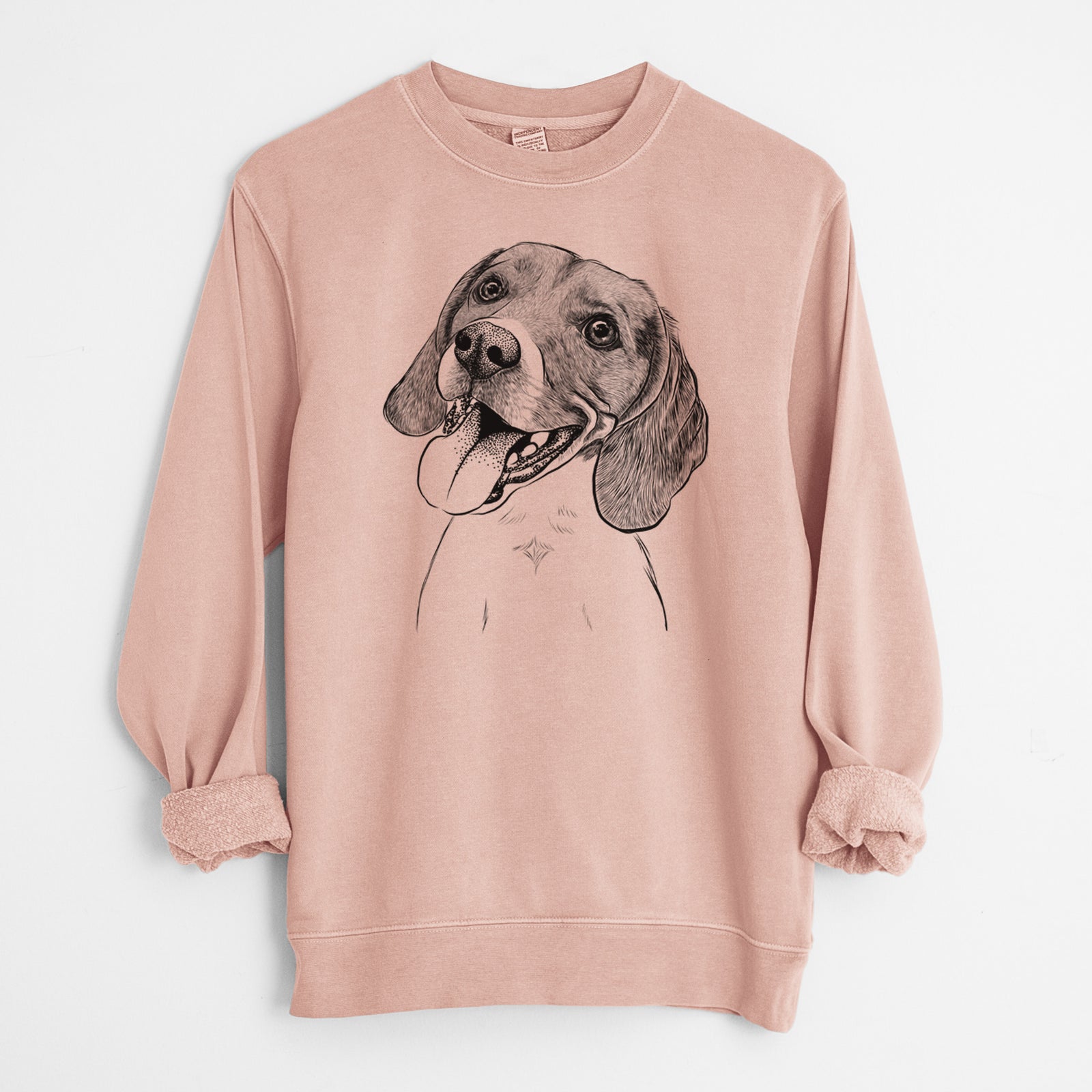 Bare Little Bandit the Beagle - Unisex Pigment Dyed Crew Sweatshirt