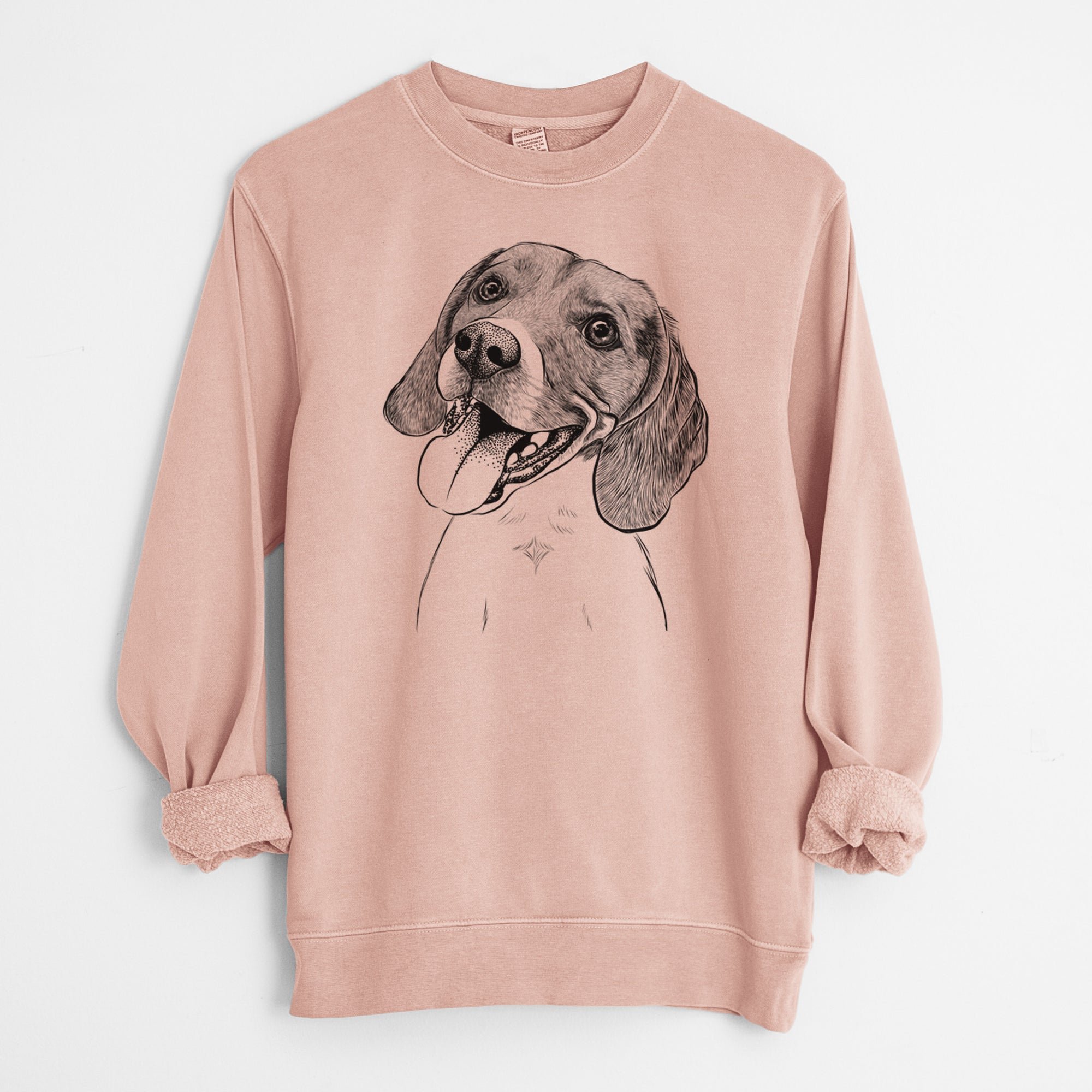 Bare Little Bandit the Beagle - Unisex Pigment Dyed Crew Sweatshirt