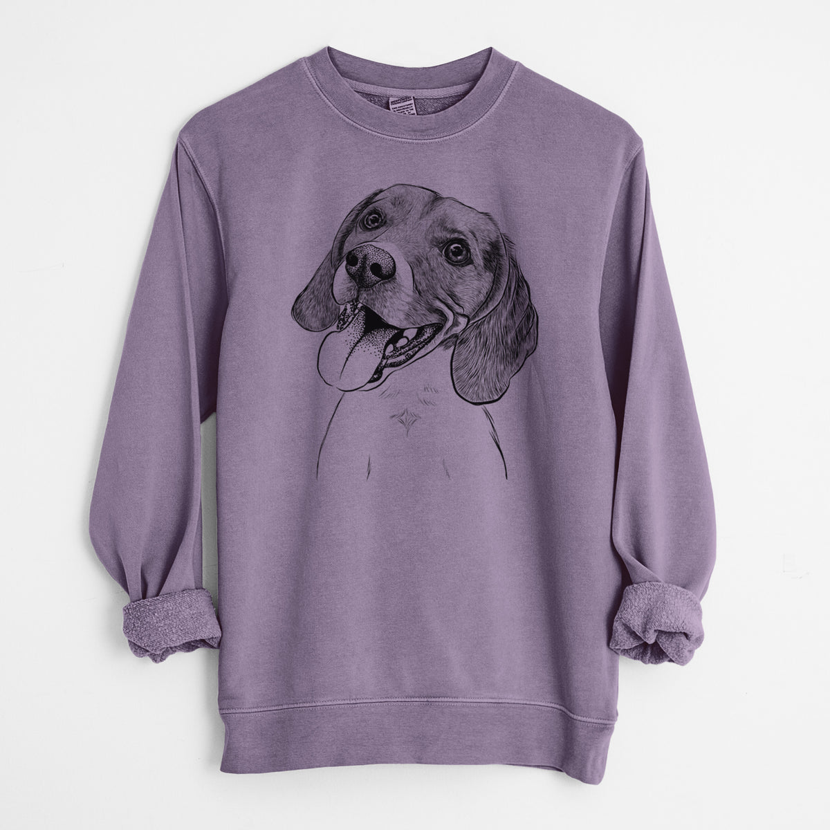 Bare Little Bandit the Beagle - Unisex Pigment Dyed Crew Sweatshirt