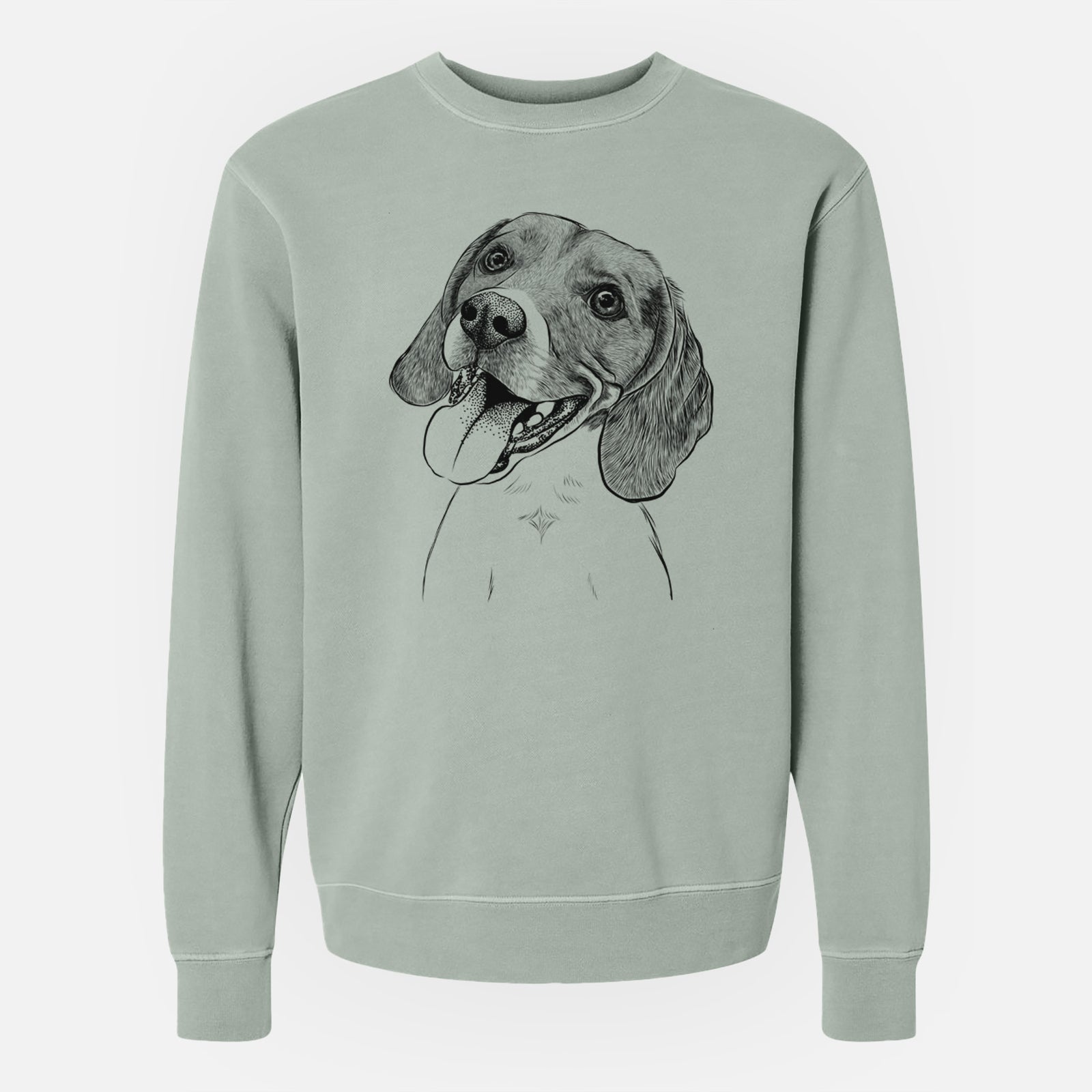 Bare Little Bandit the Beagle - Unisex Pigment Dyed Crew Sweatshirt
