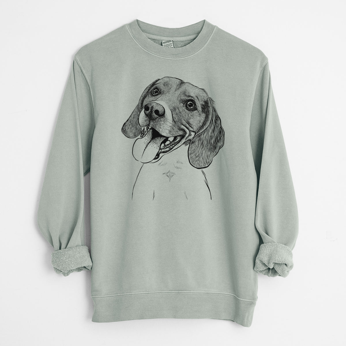 Bare Little Bandit the Beagle - Unisex Pigment Dyed Crew Sweatshirt