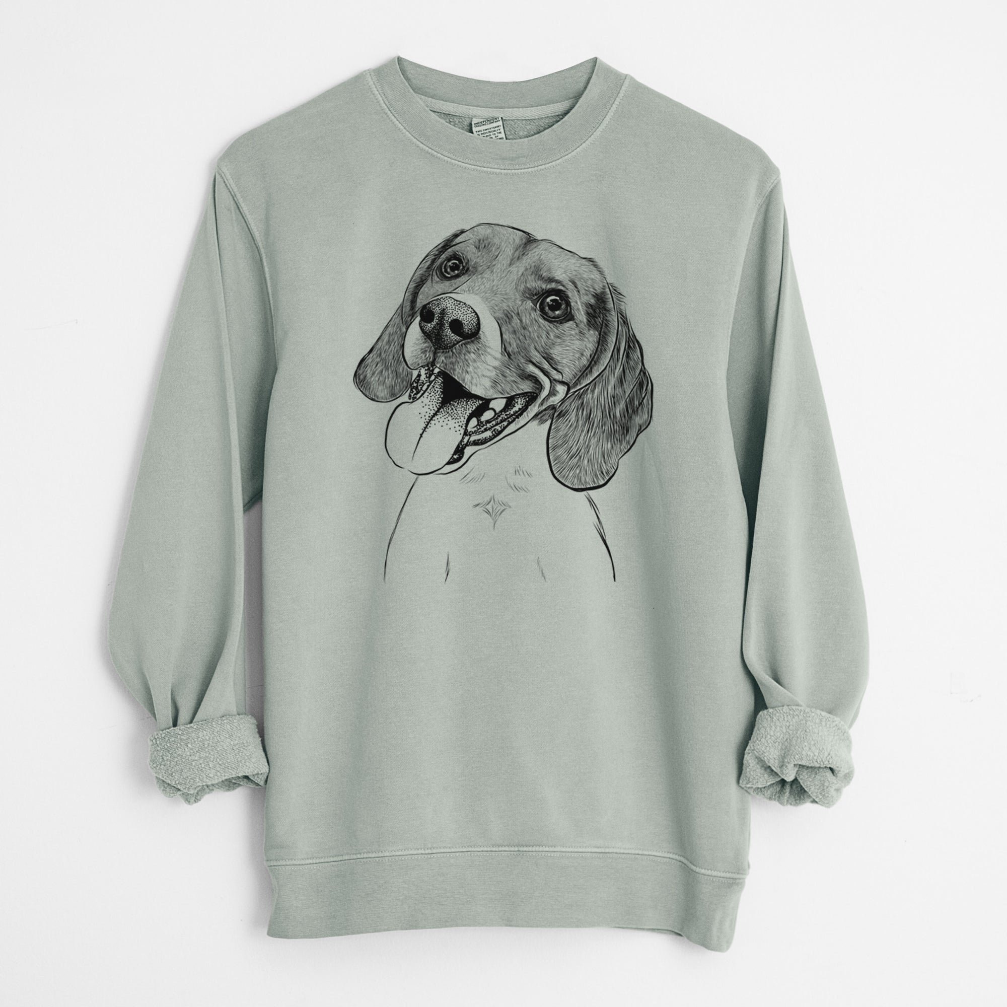Bare Little Bandit the Beagle - Unisex Pigment Dyed Crew Sweatshirt