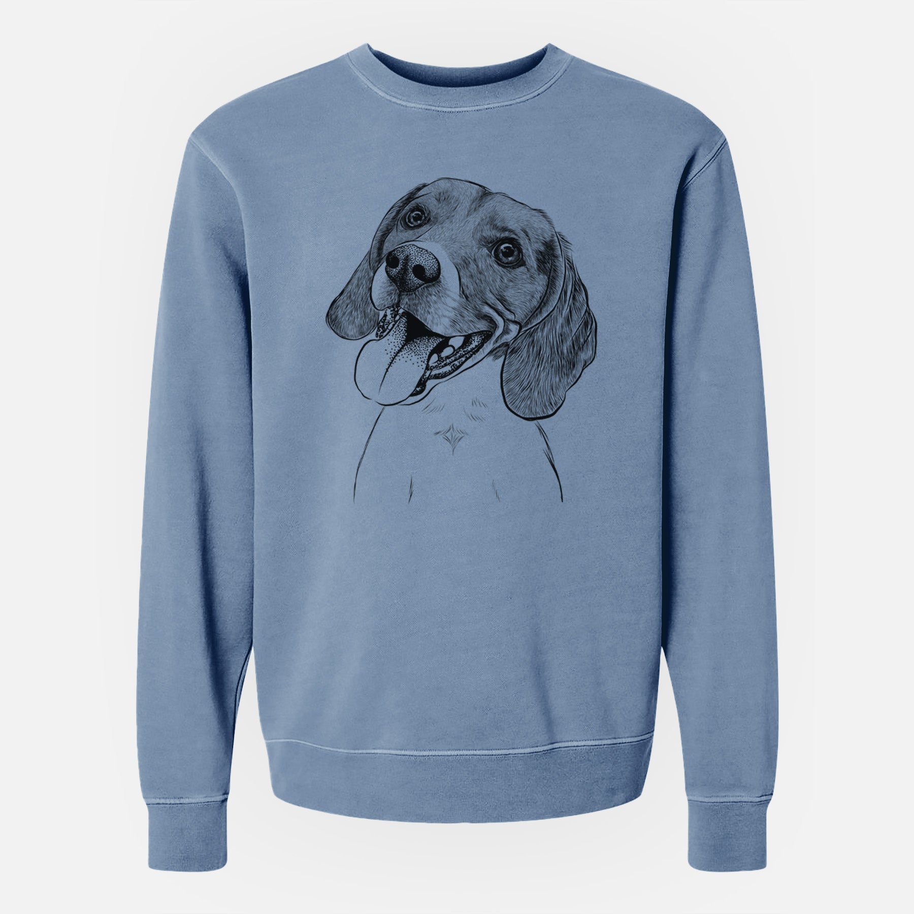 Bare Little Bandit the Beagle - Unisex Pigment Dyed Crew Sweatshirt