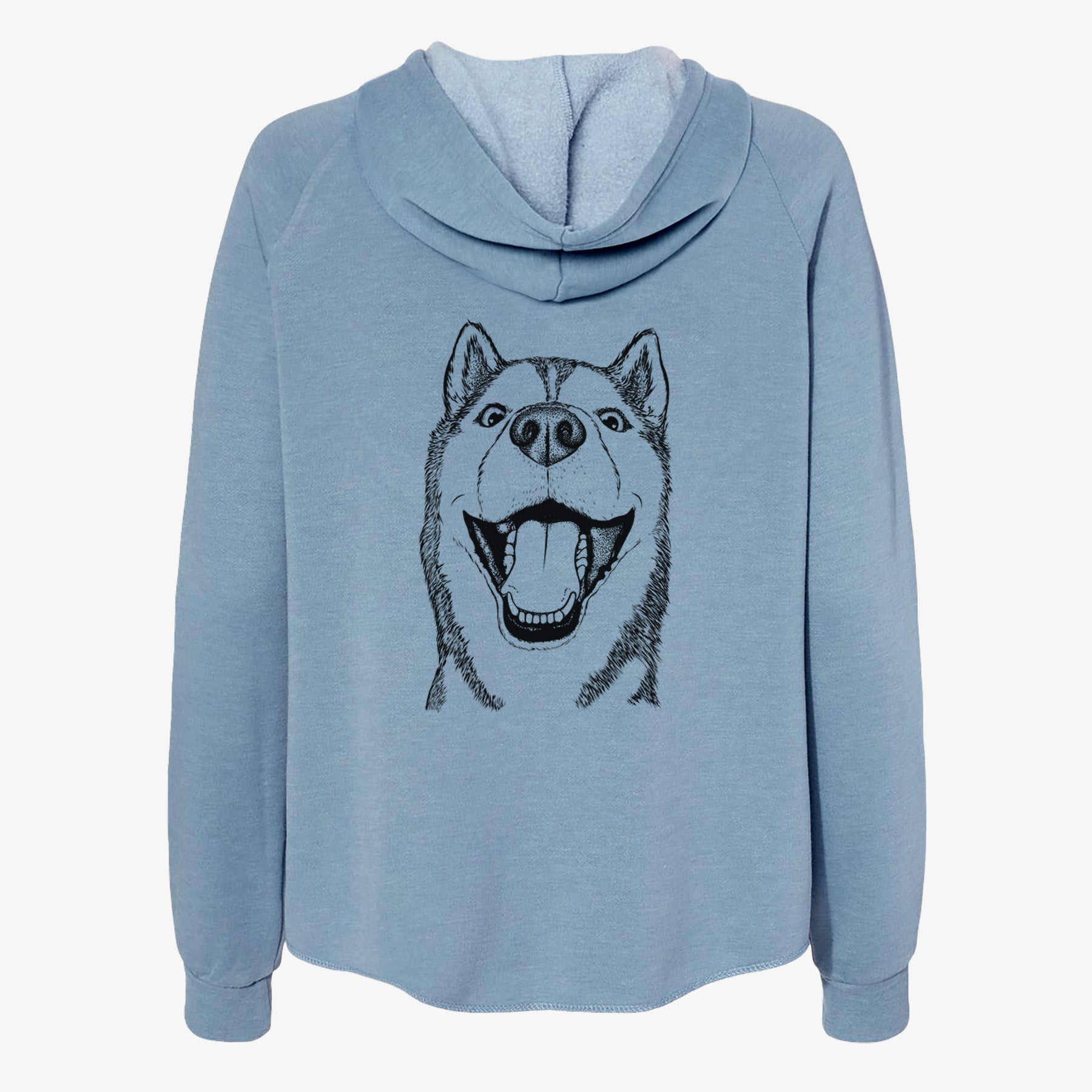 Little Country the Siberian Husky - Women's Cali Wave Zip-Up Sweatshirt