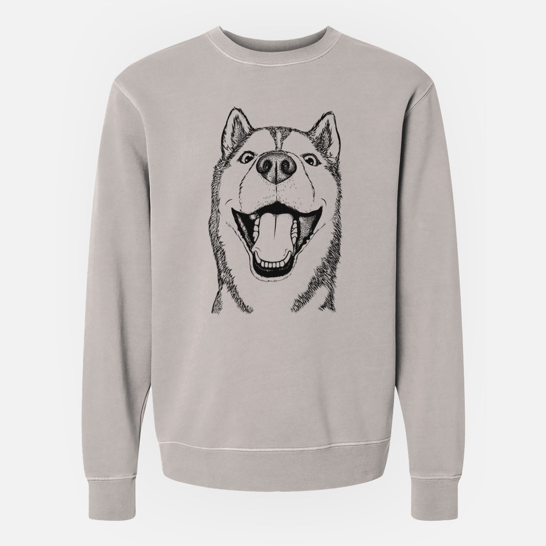 Bare Little Country the Siberian Husky - Unisex Pigment Dyed Crew Sweatshirt