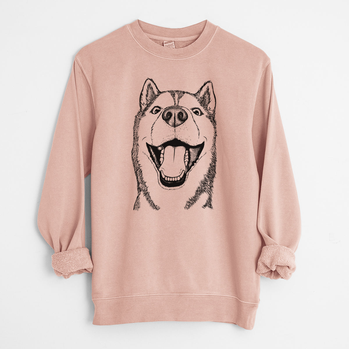 Bare Little Country the Siberian Husky - Unisex Pigment Dyed Crew Sweatshirt