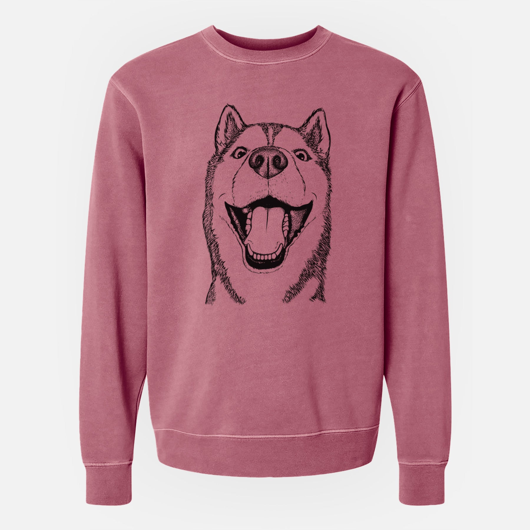 Bare Little Country the Siberian Husky - Unisex Pigment Dyed Crew Sweatshirt