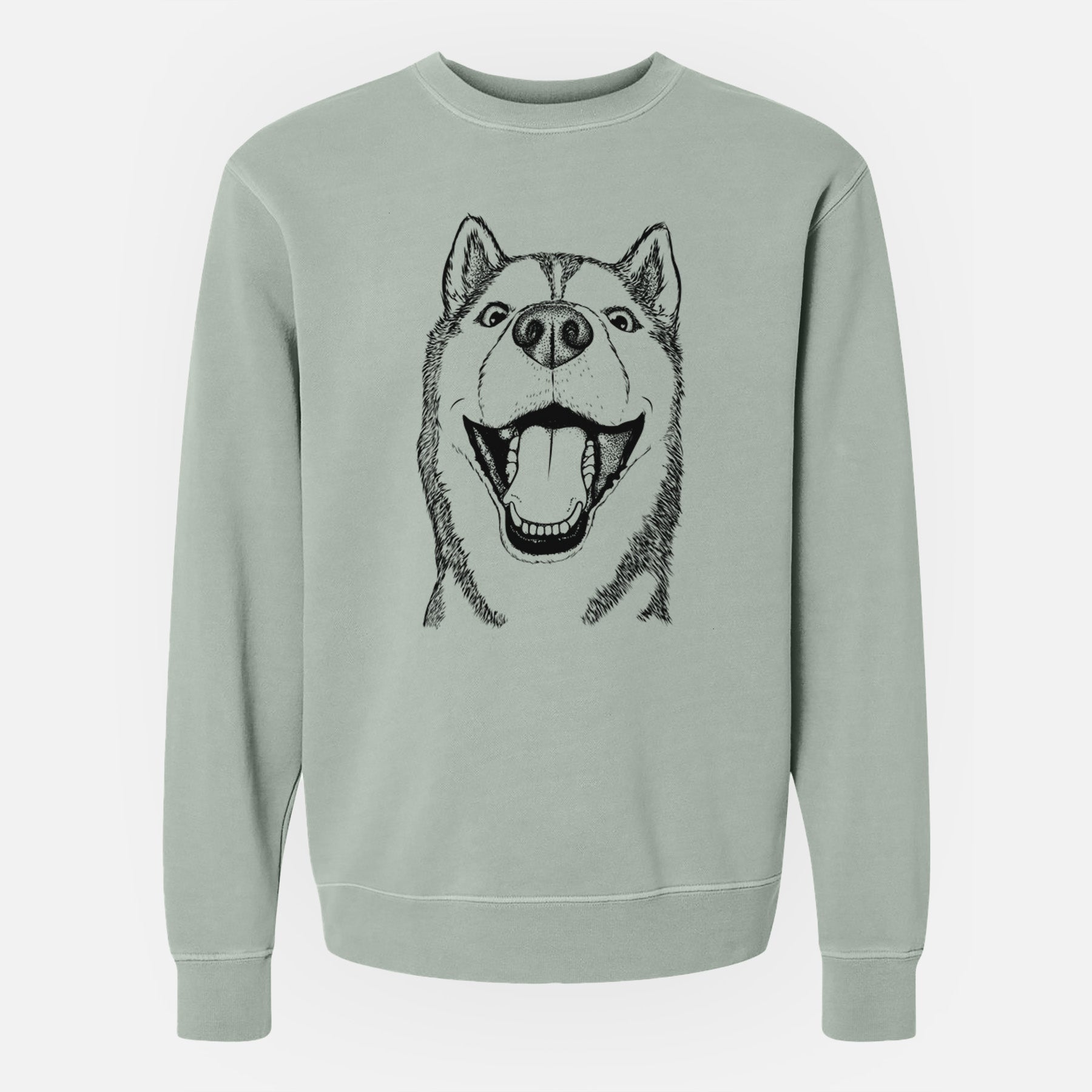 Bare Little Country the Siberian Husky - Unisex Pigment Dyed Crew Sweatshirt