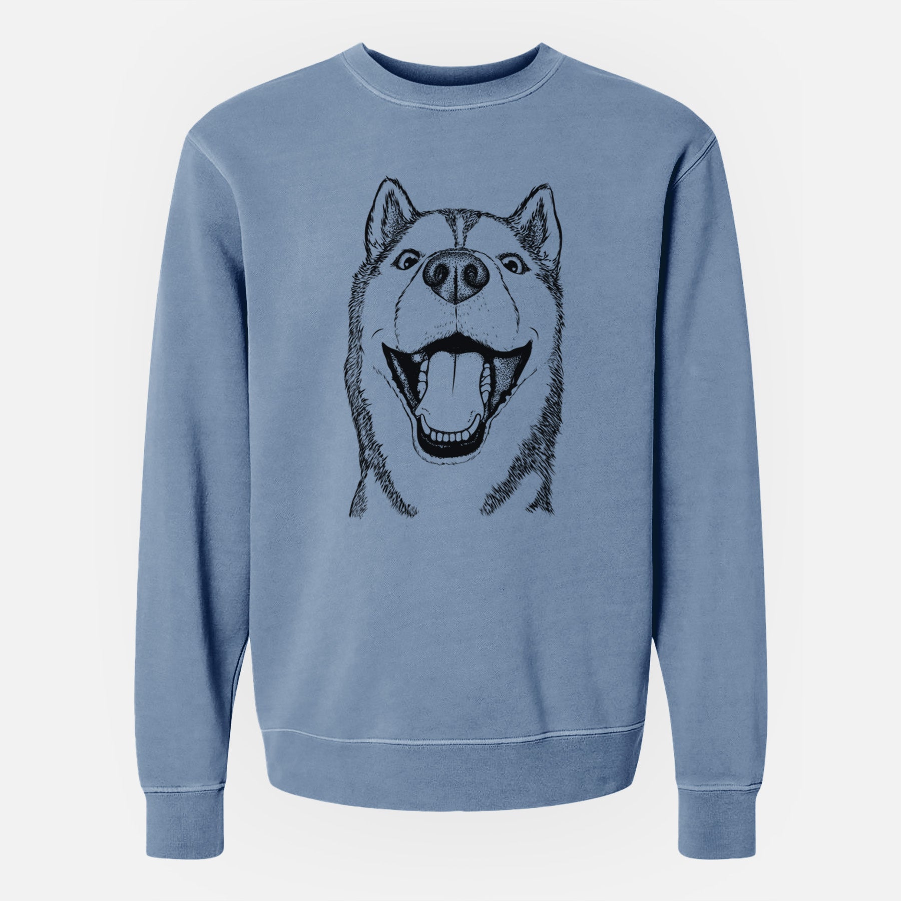 Bare Little Country the Siberian Husky - Unisex Pigment Dyed Crew Sweatshirt