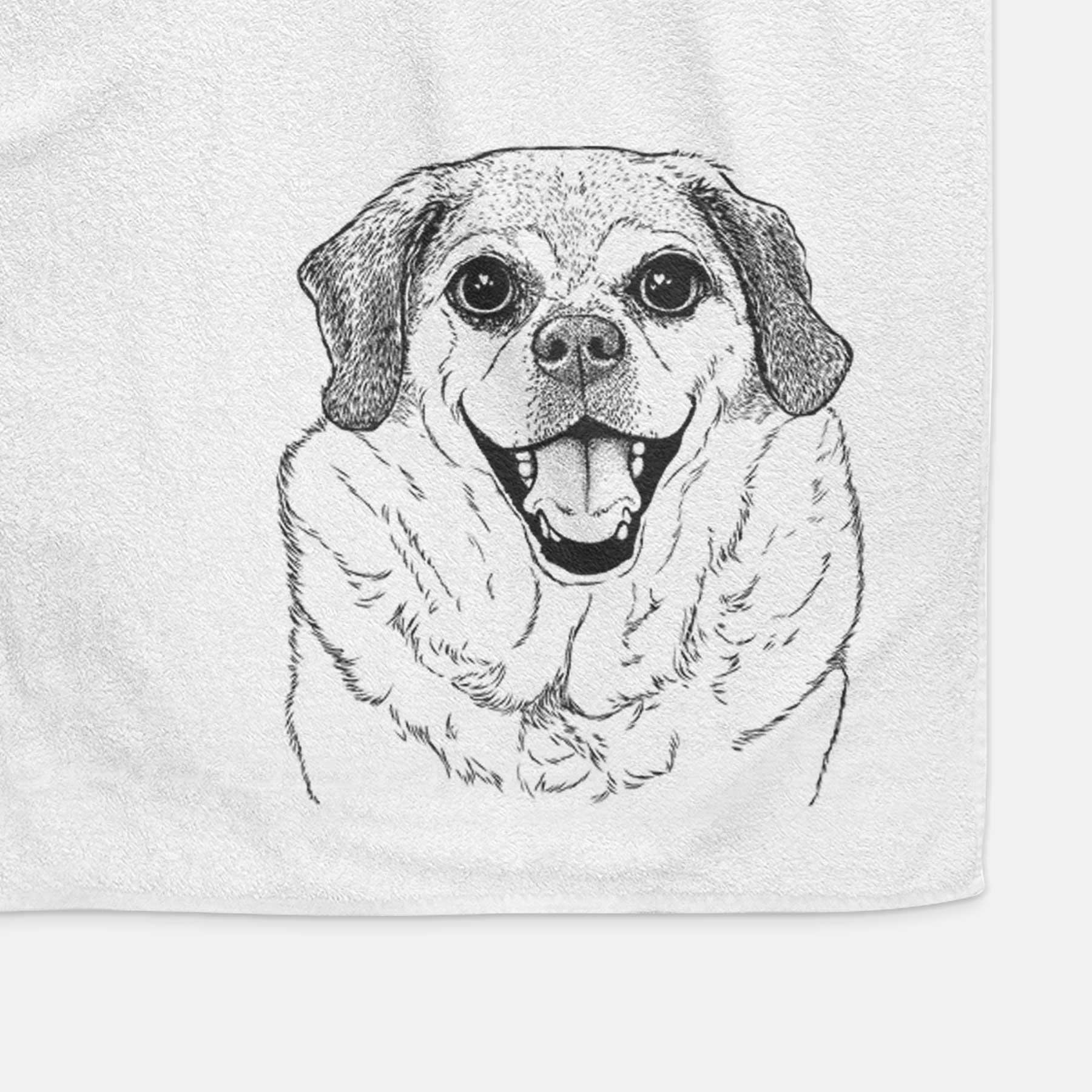 Little Man the Puggle Decorative Hand Towel