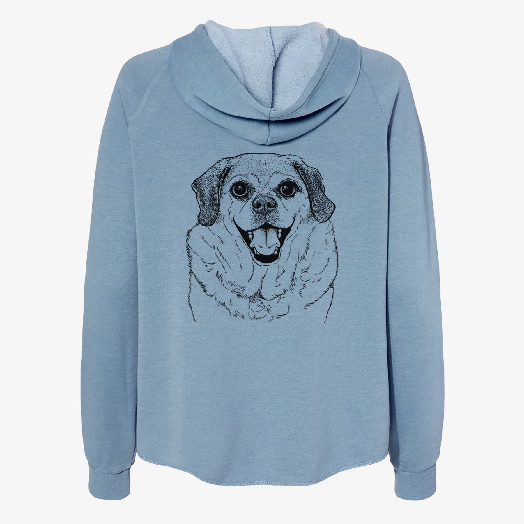 Little Man the Puggle - Women's Cali Wave Zip-Up Sweatshirt