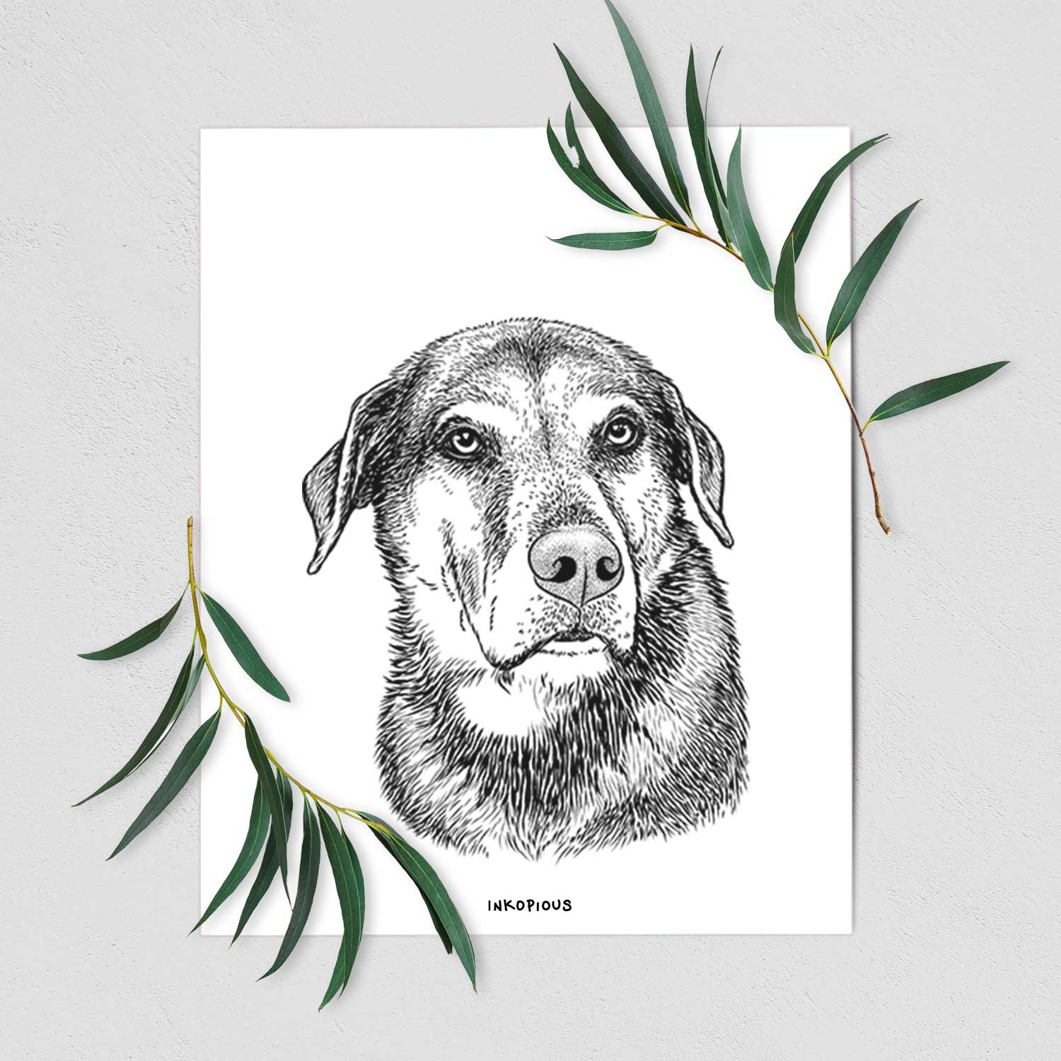 Lobo the Shepherd Mix Art Print