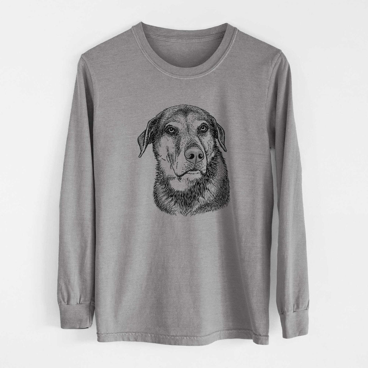 Bare Lobo the Shepherd Mix - Heavyweight 100% Cotton Long Sleeve