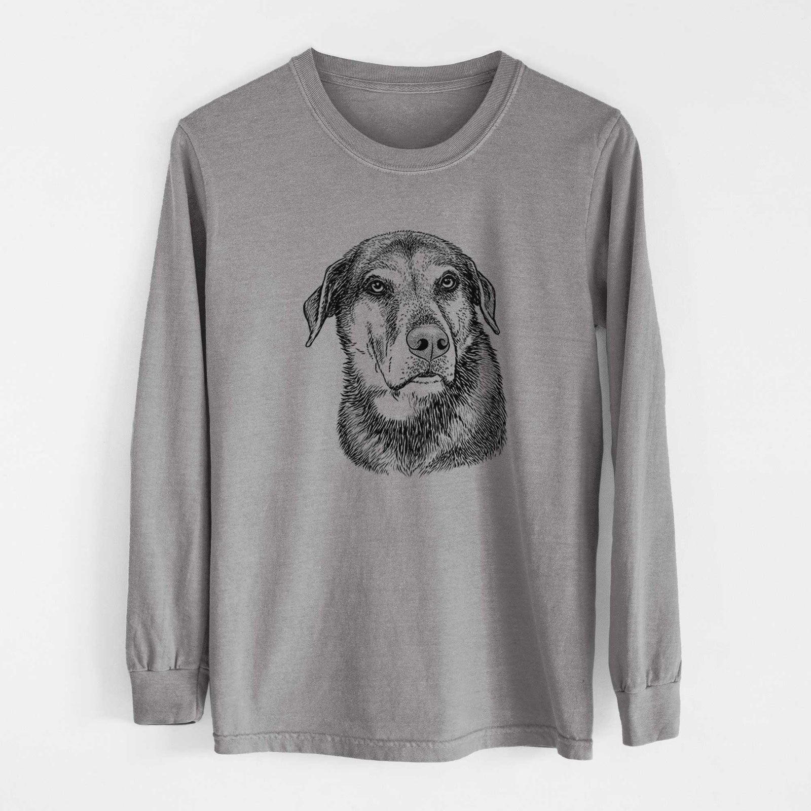 Bare Lobo the Shepherd Mix - Heavyweight 100% Cotton Long Sleeve