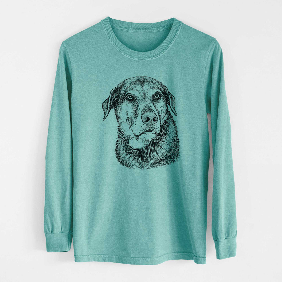 Bare Lobo the Shepherd Mix - Heavyweight 100% Cotton Long Sleeve