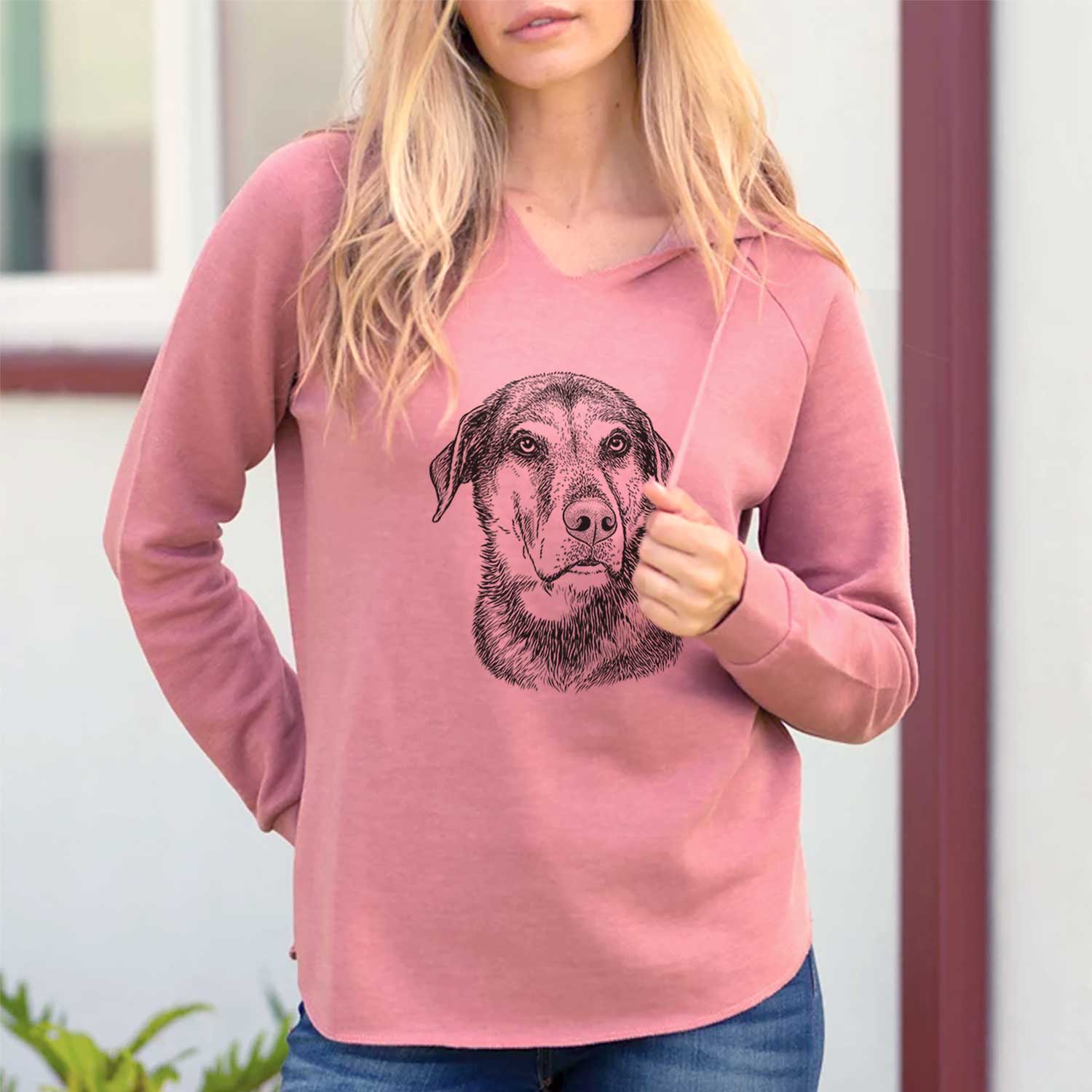 Lobo the Shepherd Mix - Cali Wave Hooded Sweatshirt