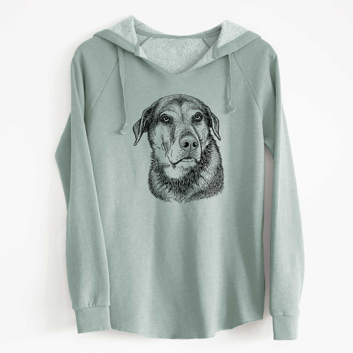 Bare Lobo the Shepherd Mix - Cali Wave Hooded Sweatshirt