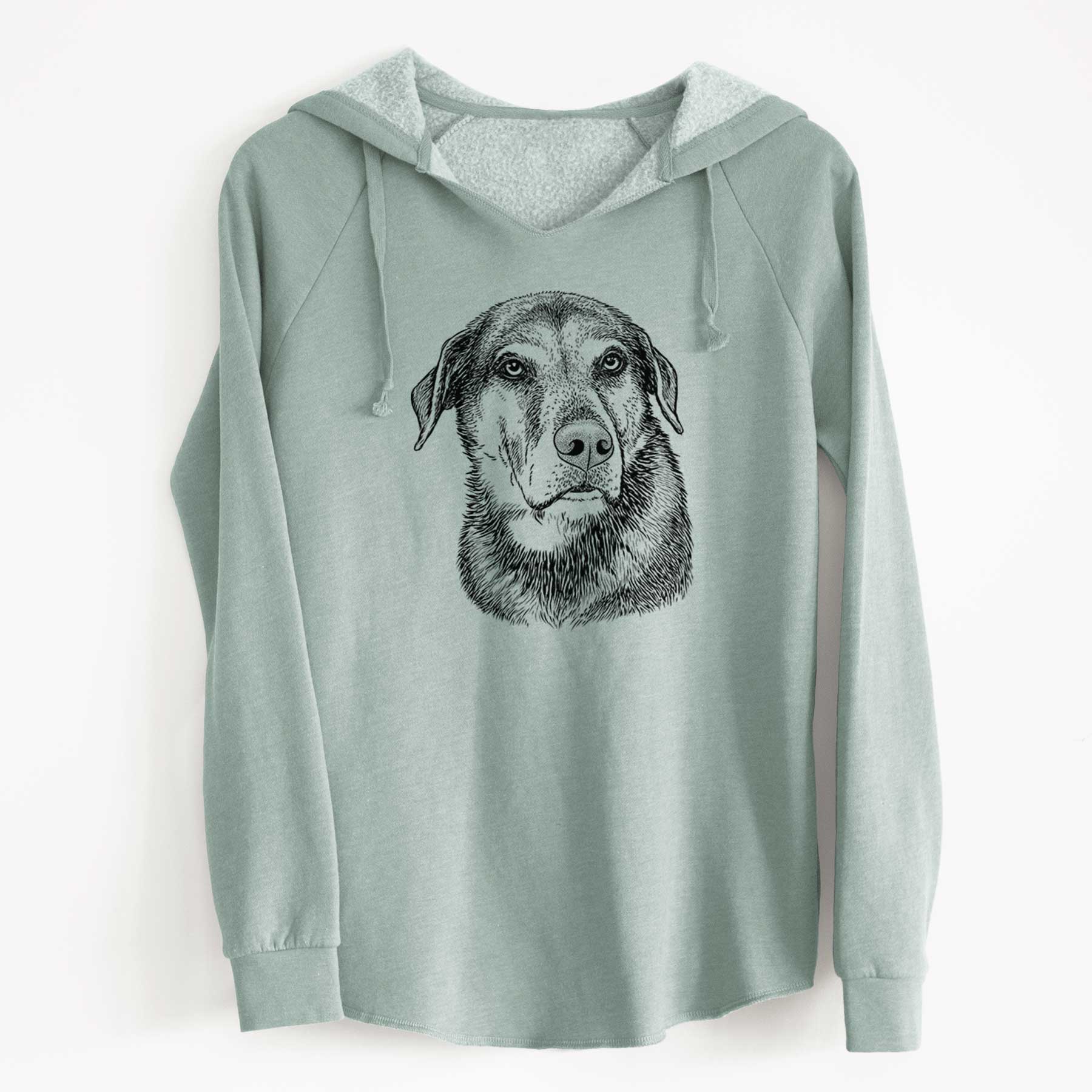 Bare Lobo the Shepherd Mix - Cali Wave Hooded Sweatshirt