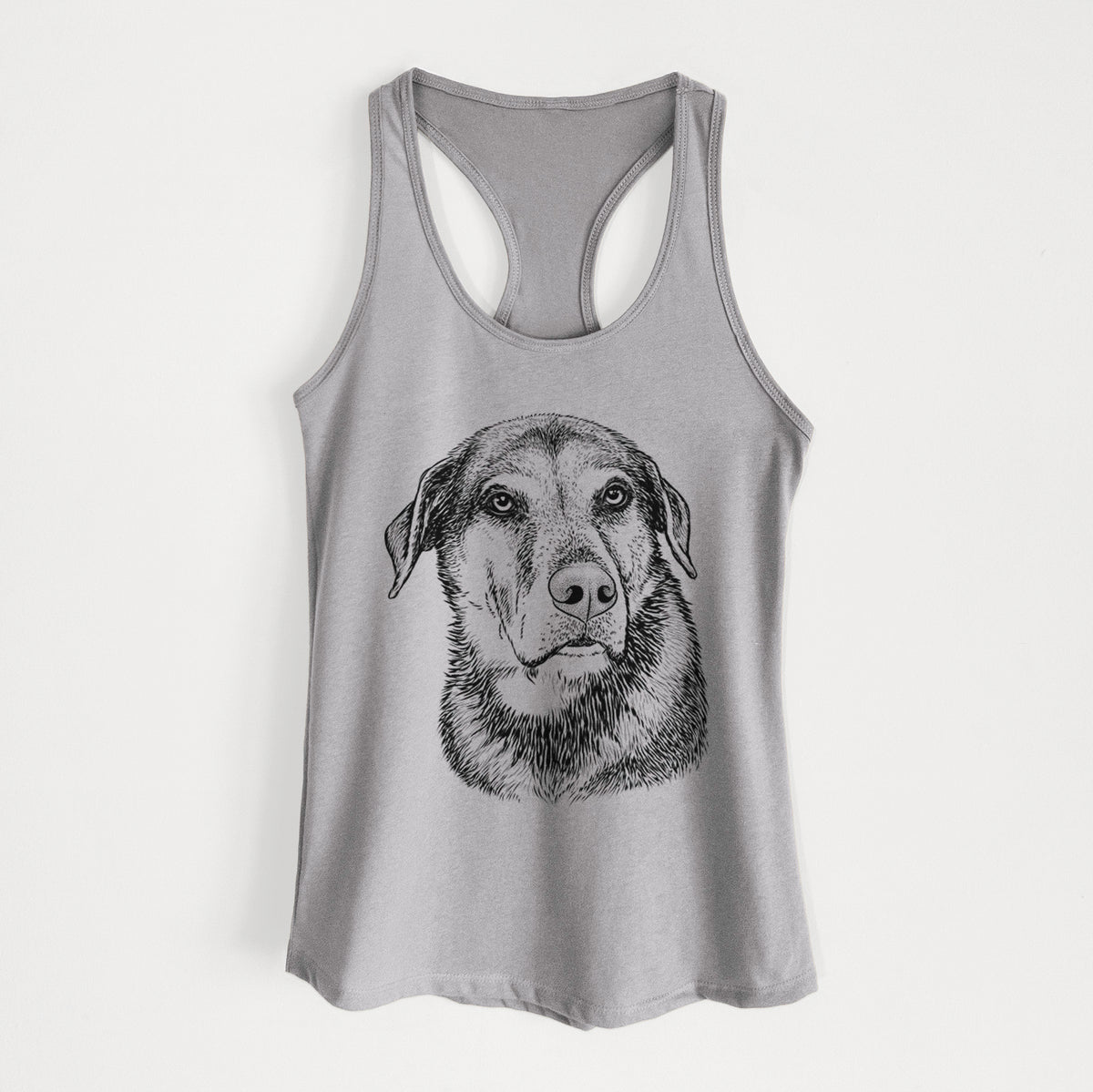 Lobo the Shepherd Mix - Women&#39;s Racerback Tanktop