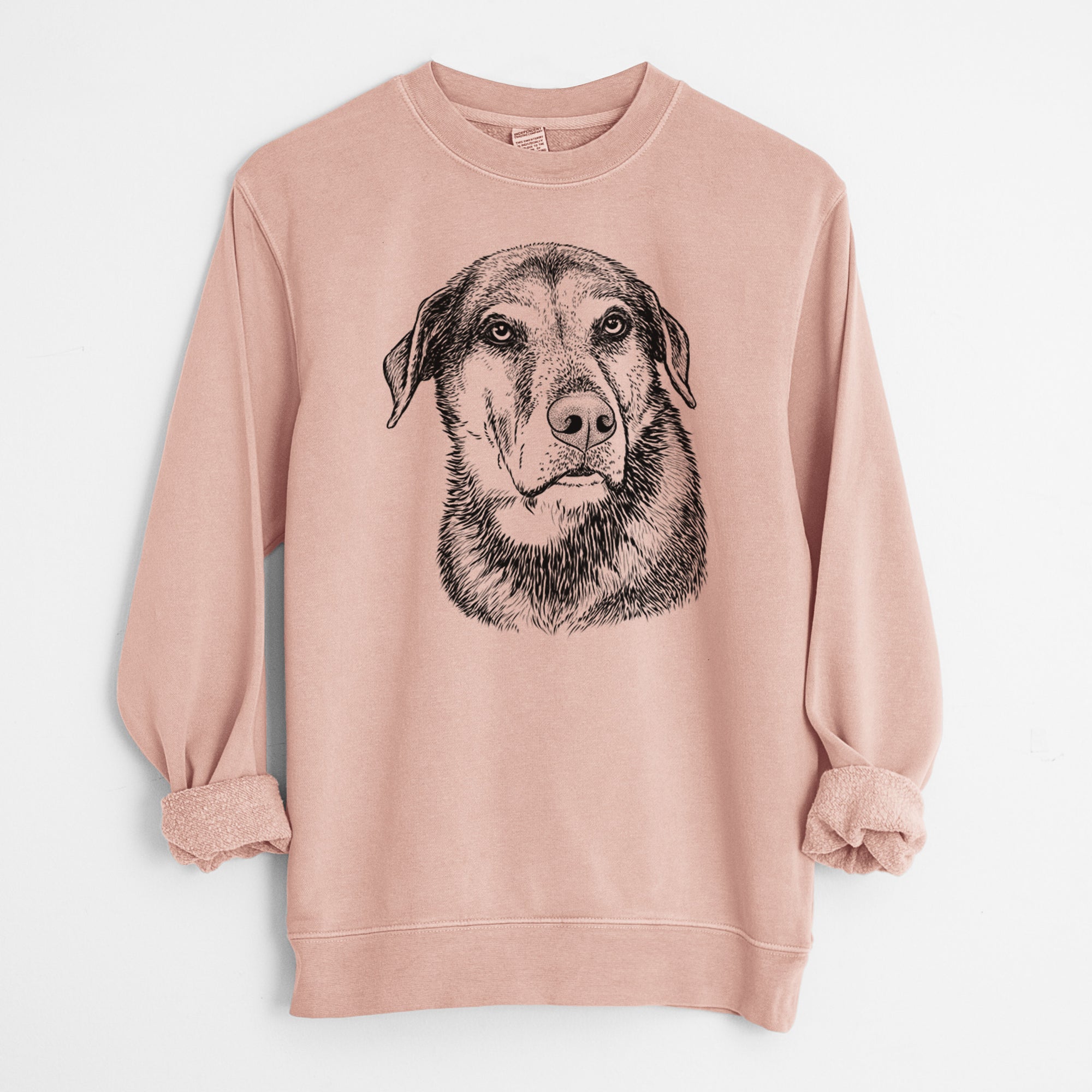 Bare Lobo the Shepherd Mix - Unisex Pigment Dyed Crew Sweatshirt