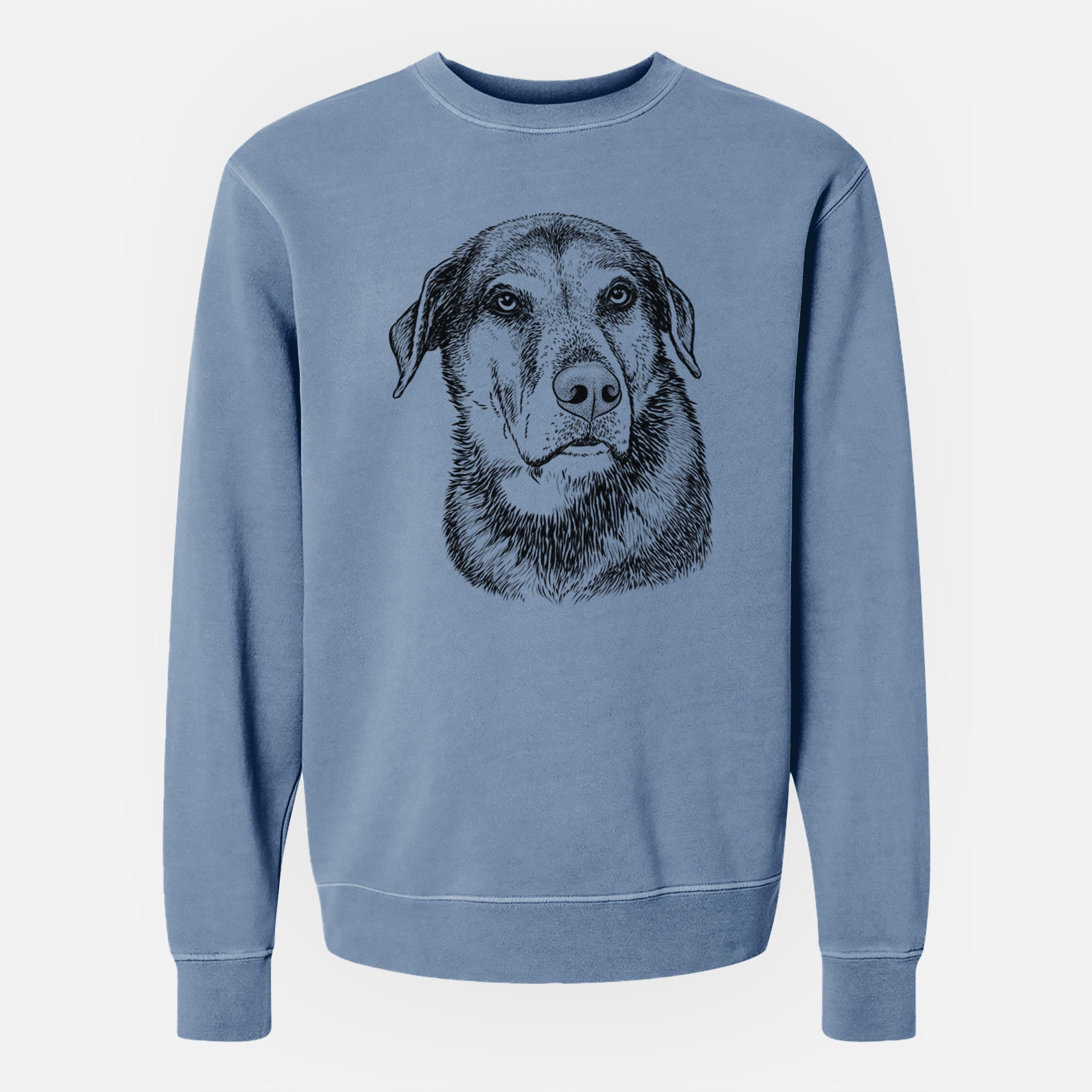 Bare Lobo the Shepherd Mix - Unisex Pigment Dyed Crew Sweatshirt