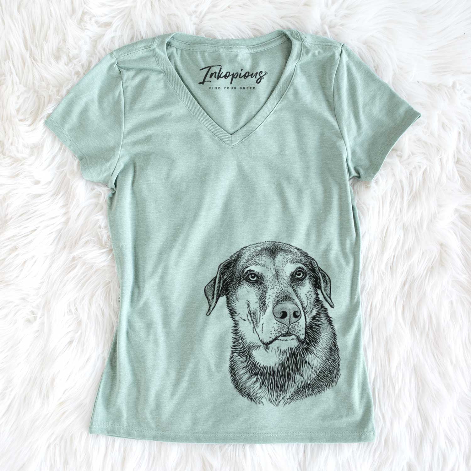 Lobo the Shepherd Mix - Women's V-neck Shirt