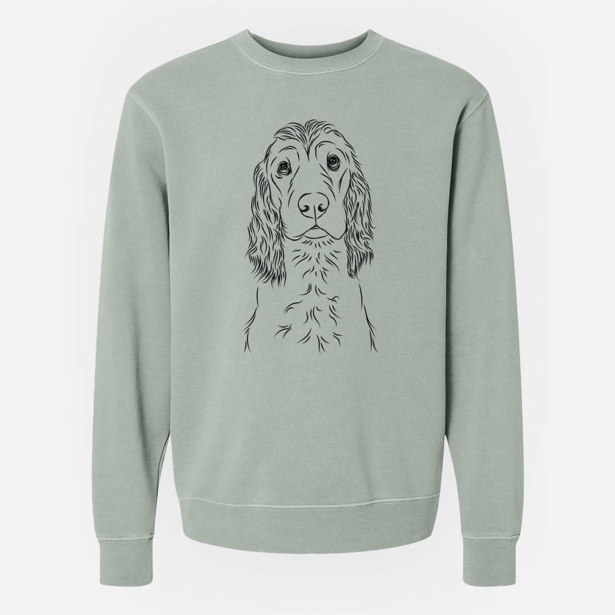 Bare Logan the Cocker Spaniel - Unisex Pigment Dyed Crew Sweatshirt