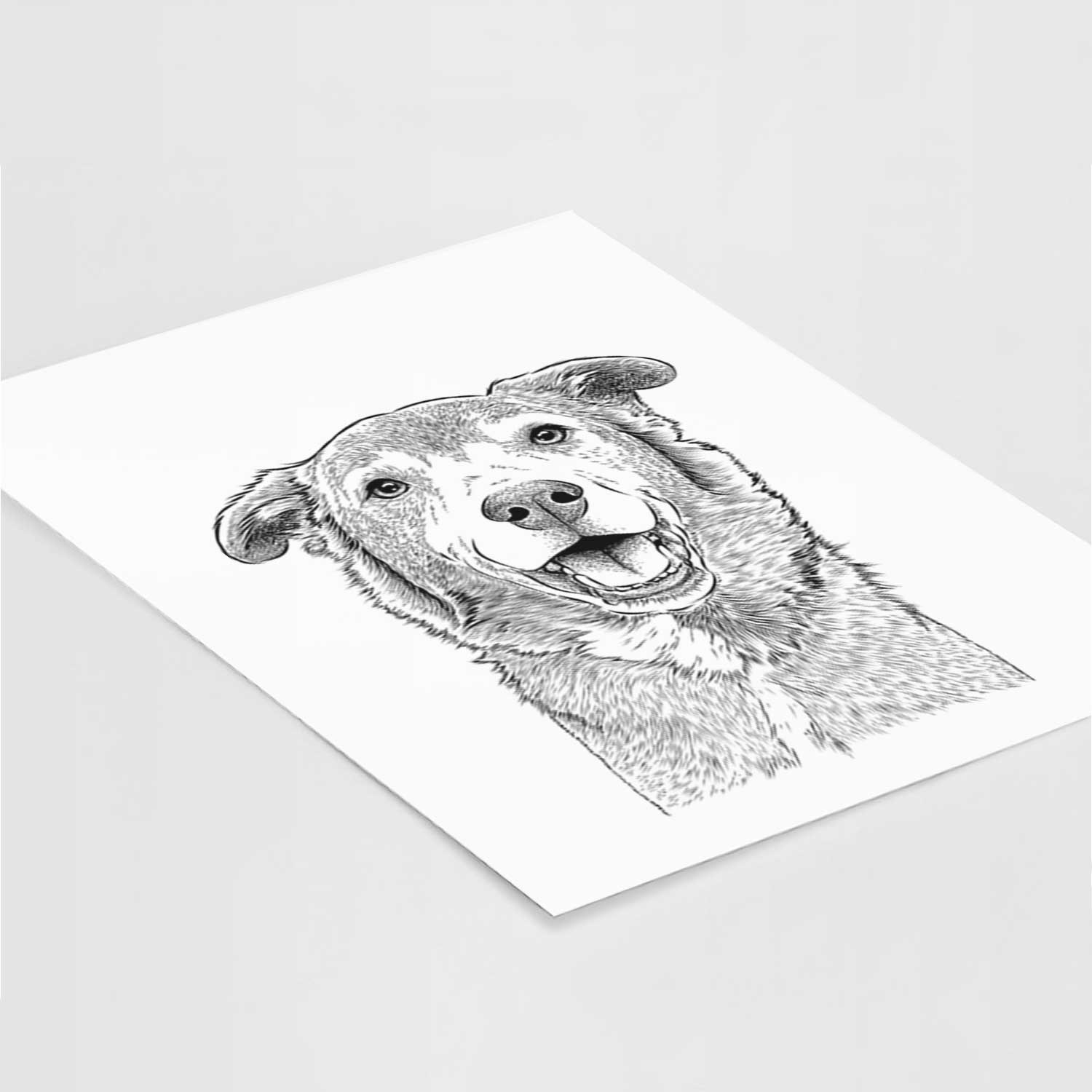 Logan the Rescue Mutt Art Print