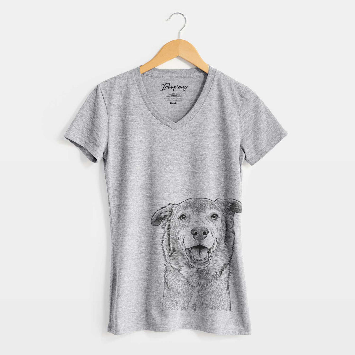 Bare Logan the Rescue Mutt - Women's V-neck Shirt