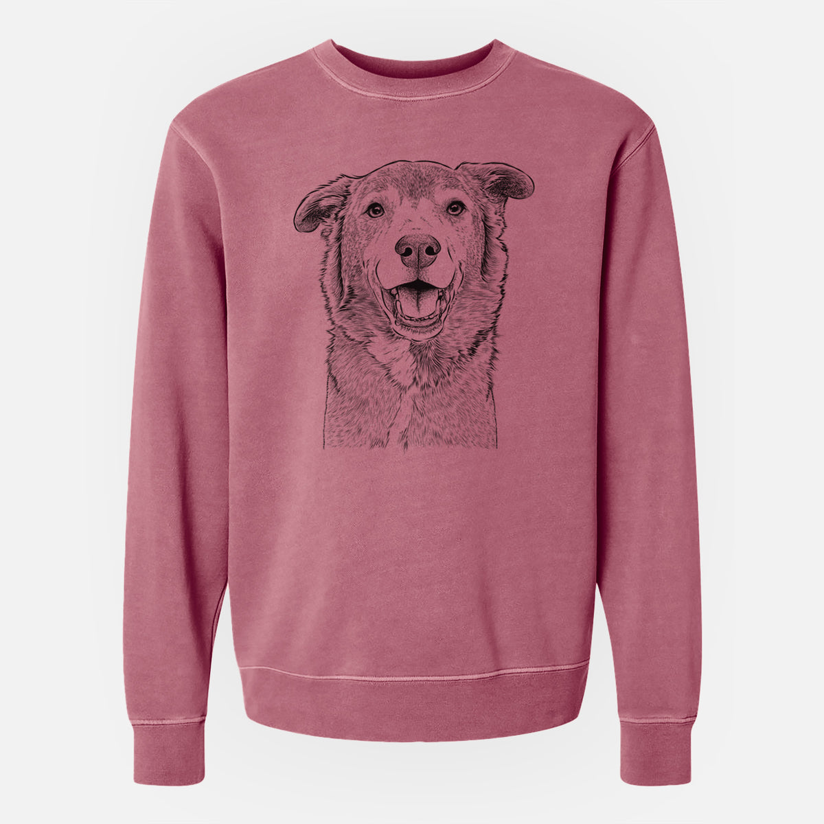 Bare Logan the Rescue Mutt - Unisex Pigment Dyed Crew Sweatshirt