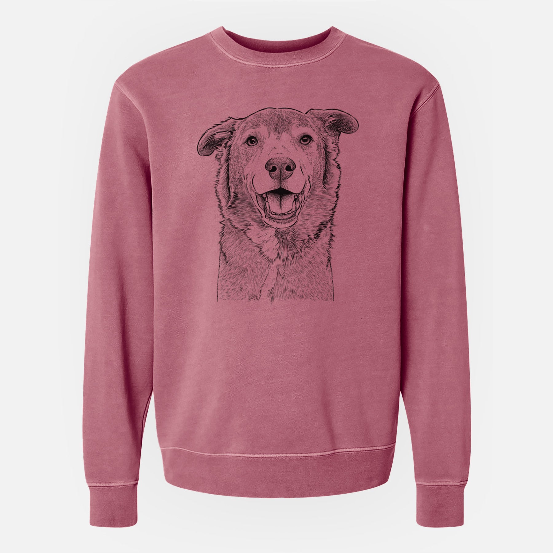 Bare Logan the Rescue Mutt - Unisex Pigment Dyed Crew Sweatshirt