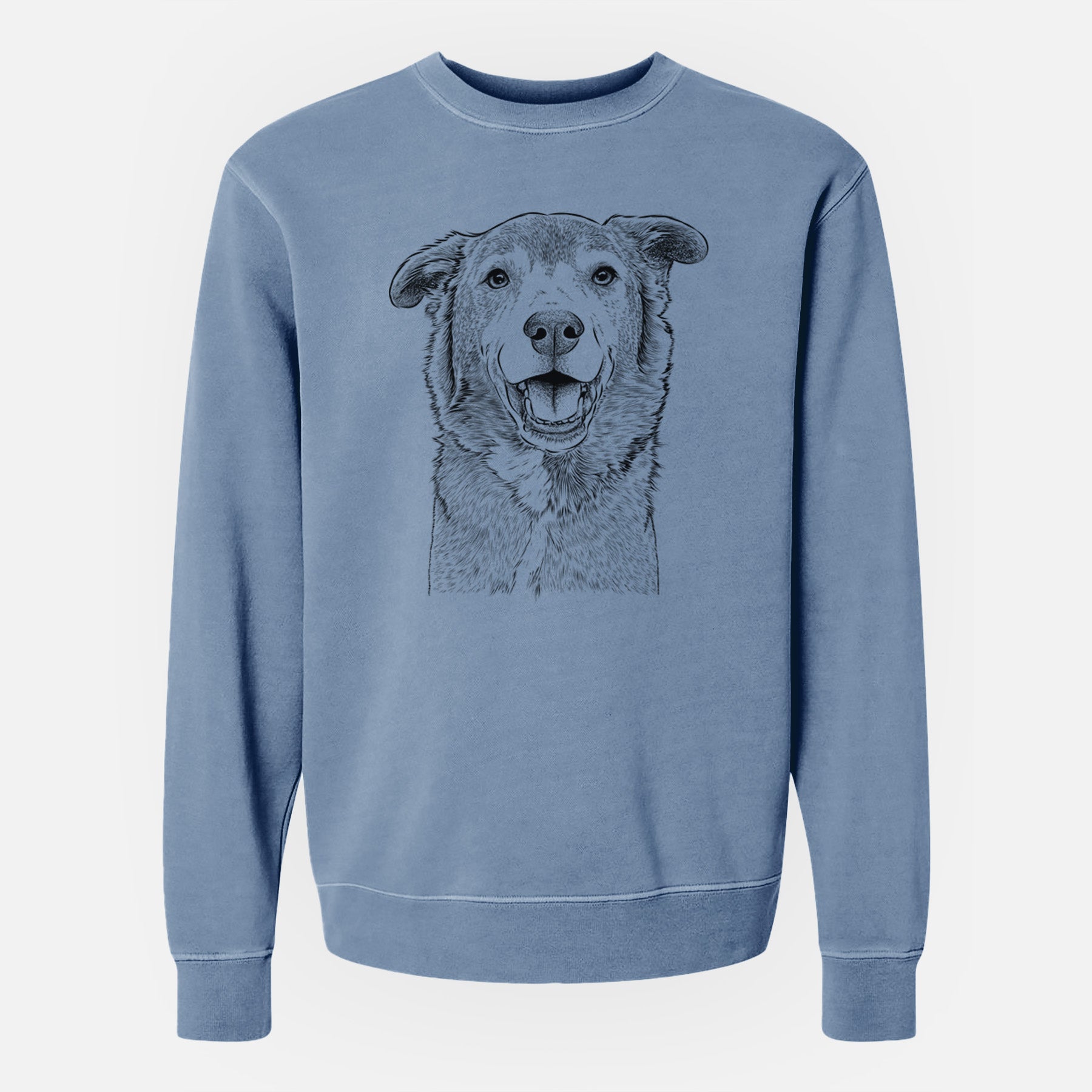 Bare Logan the Rescue Mutt - Unisex Pigment Dyed Crew Sweatshirt