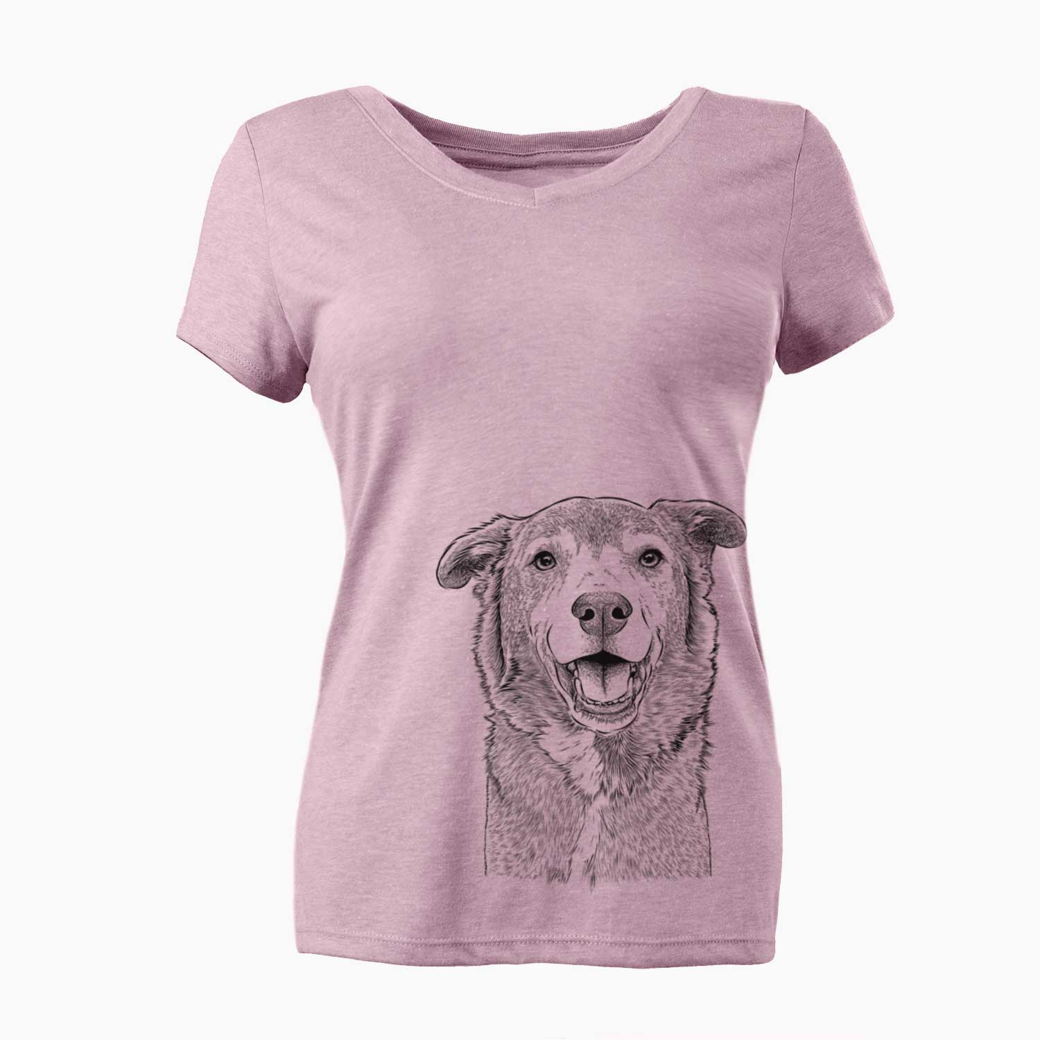 Bare Logan the Rescue Mutt - Women's V-neck Shirt