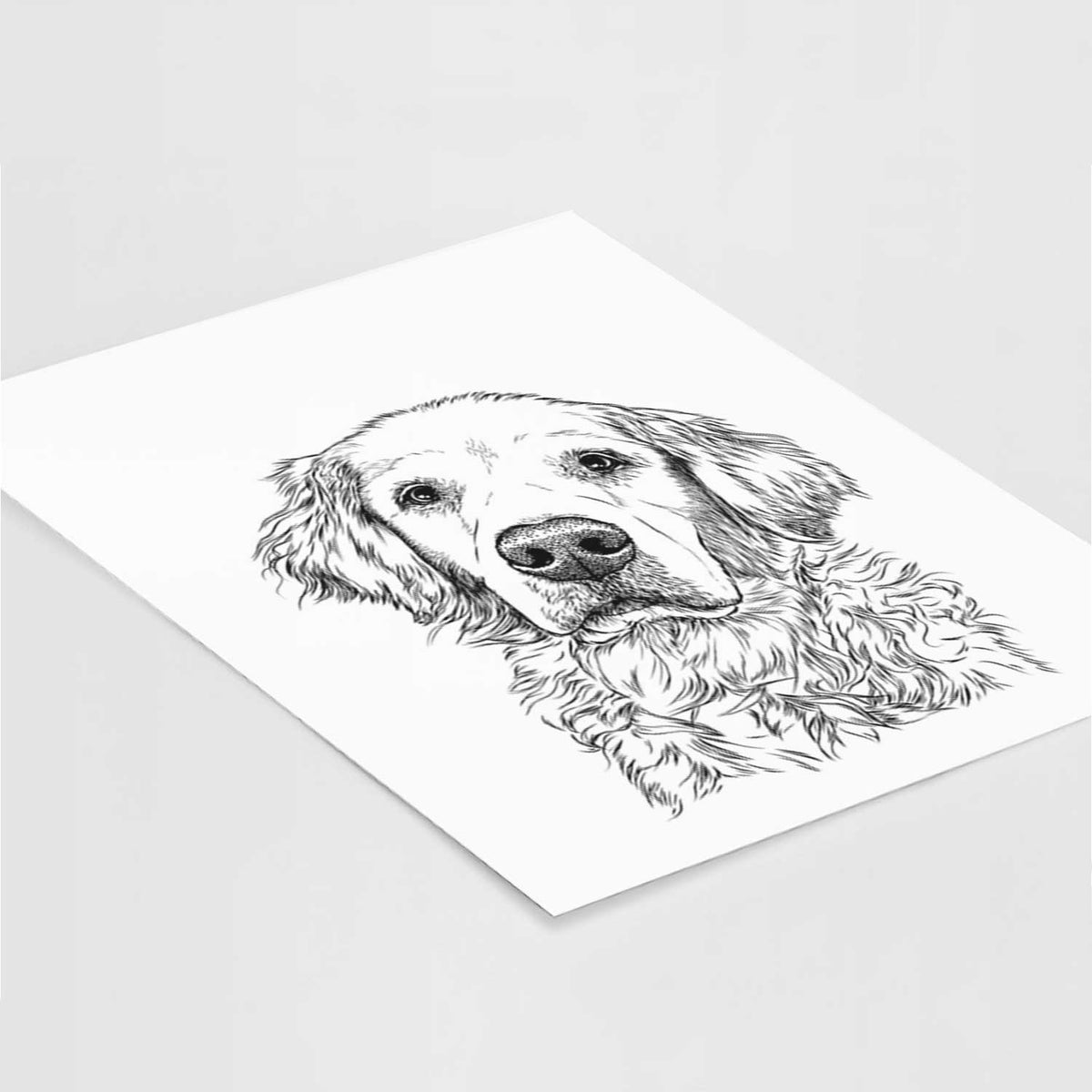 Loganator the Golden Retriever Art Print