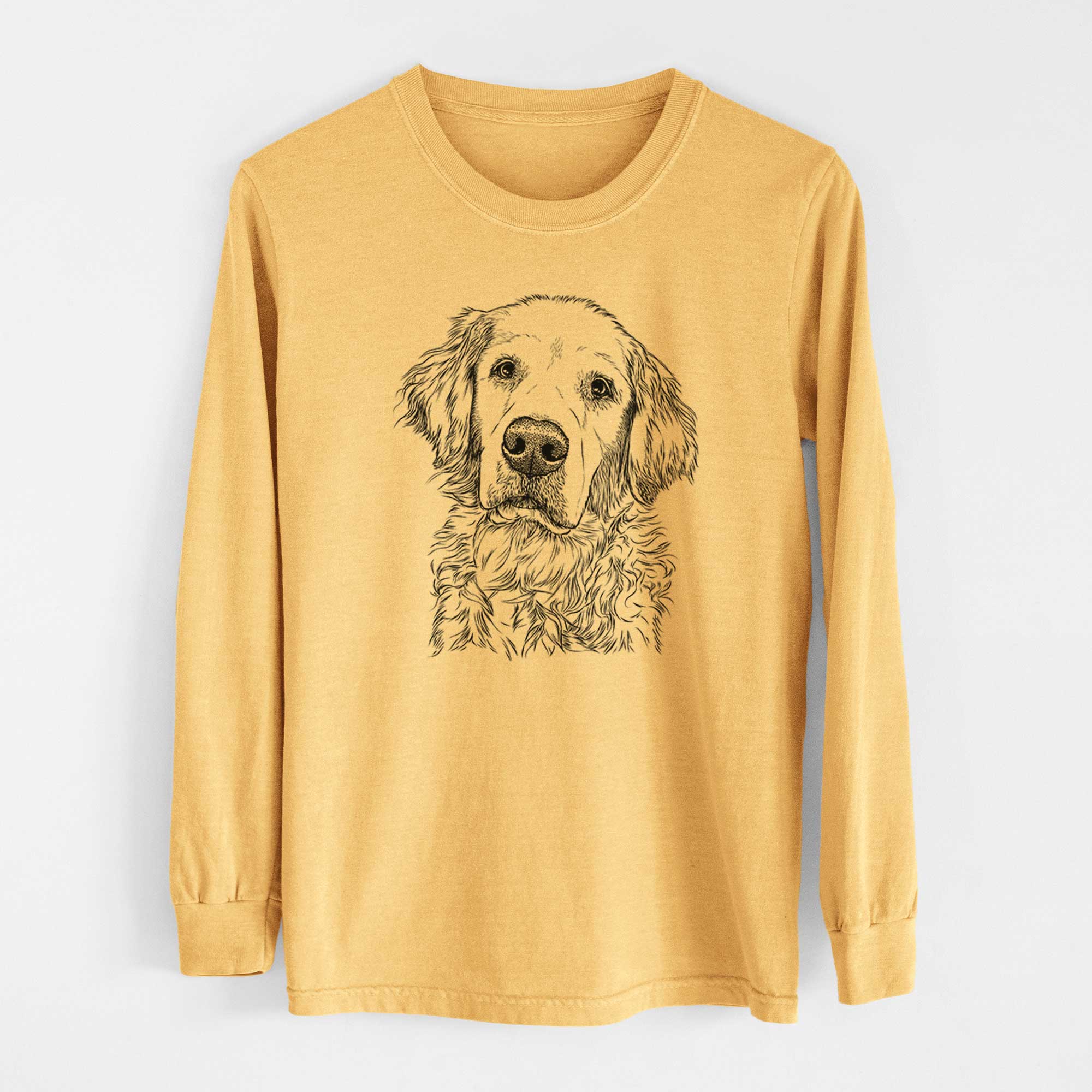 Bare Loganator the Golden Retriever - Heavyweight 100% Cotton Long Sleeve