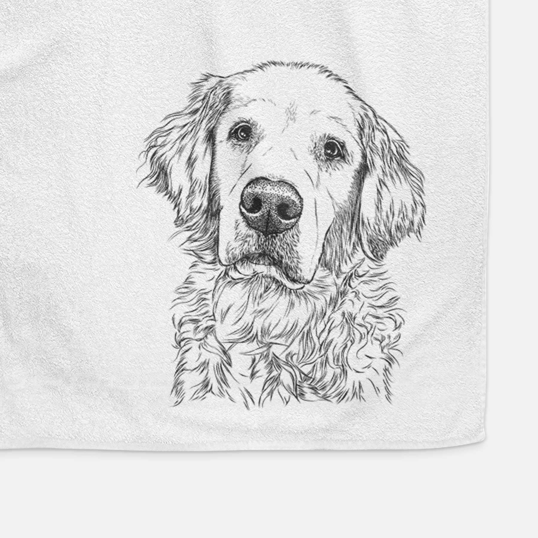 Loganator the Golden Retriever Decorative Hand Towel