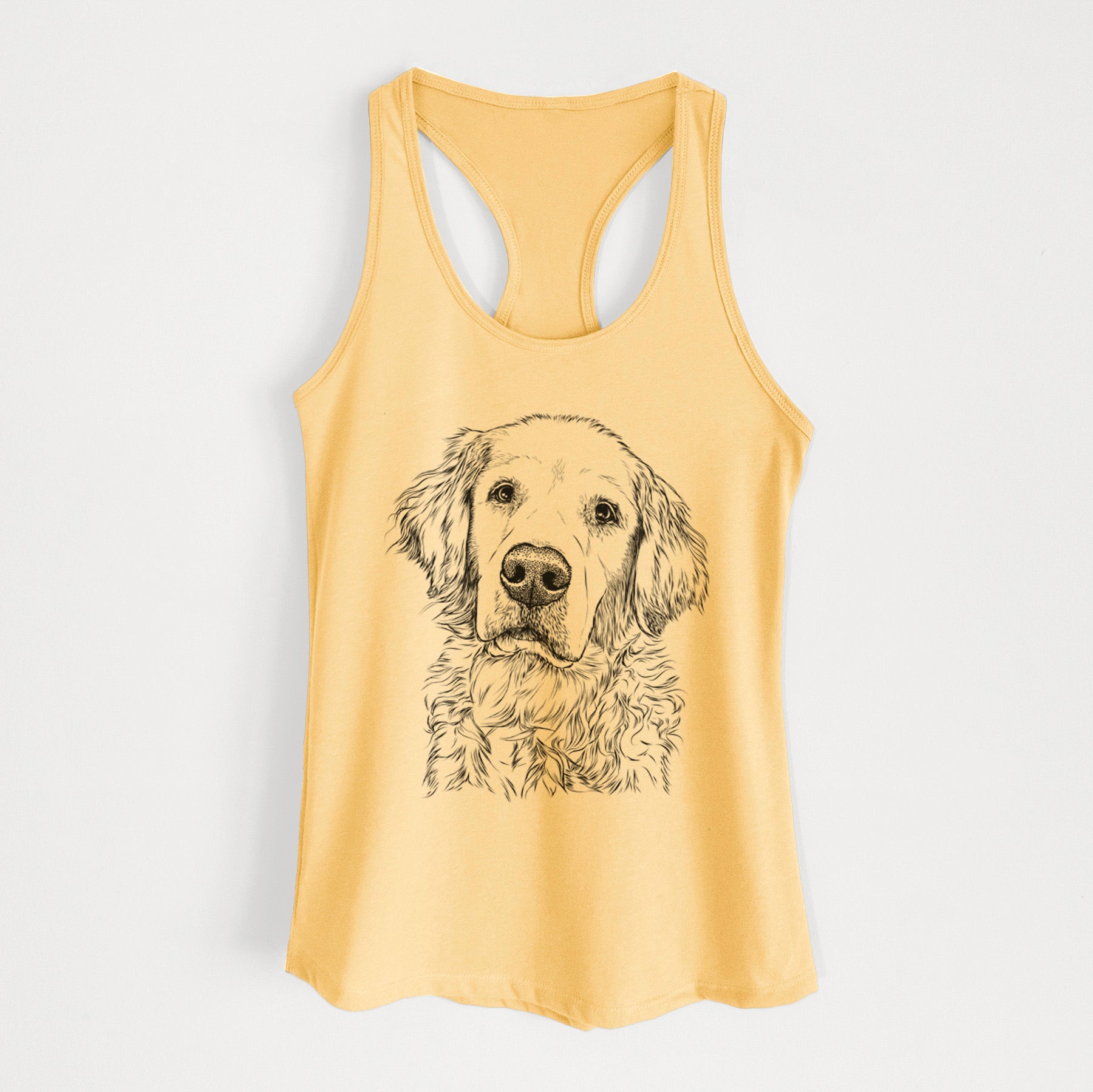 Loganator the Golden Retriever - Women's Racerback Tanktop