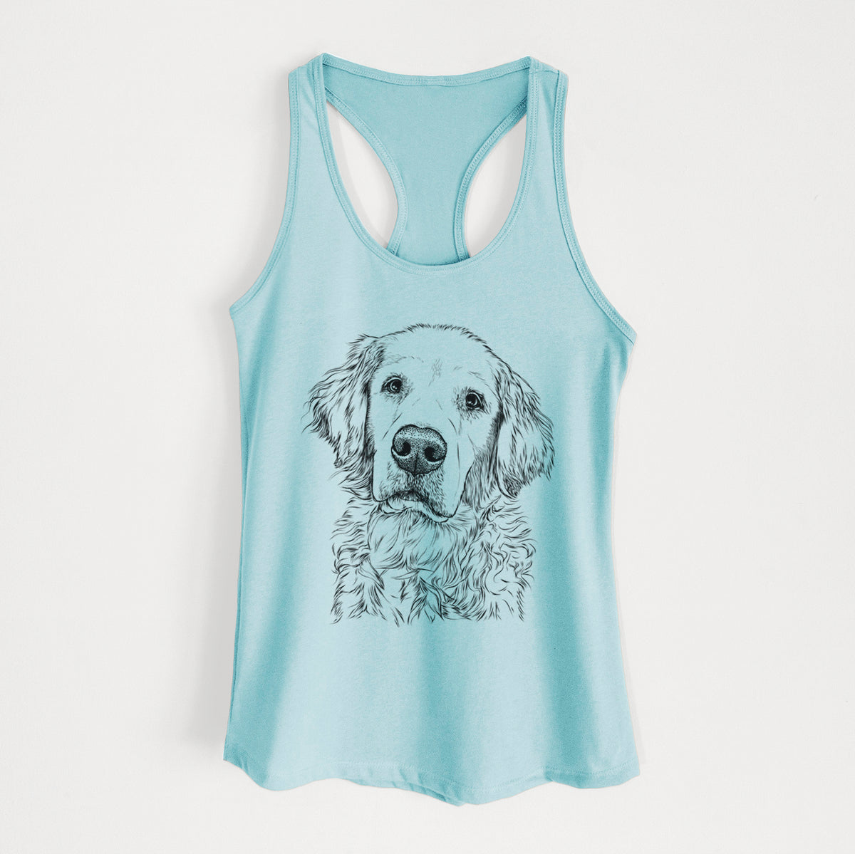 Loganator the Golden Retriever - Women's Racerback Tanktop