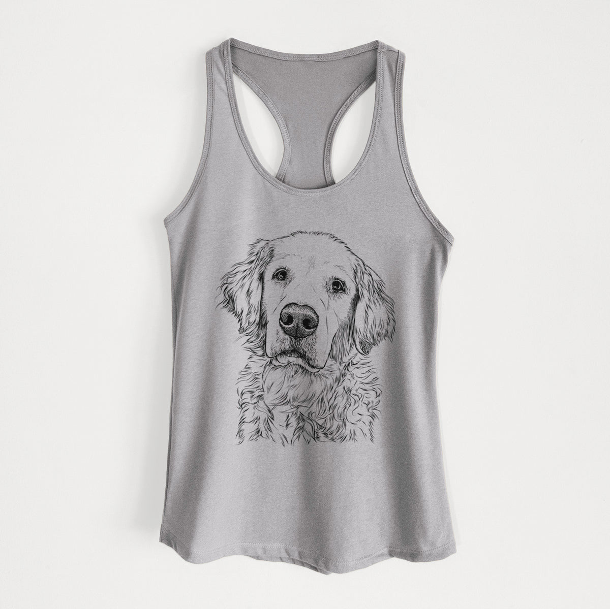 Loganator the Golden Retriever - Women&#39;s Racerback Tanktop