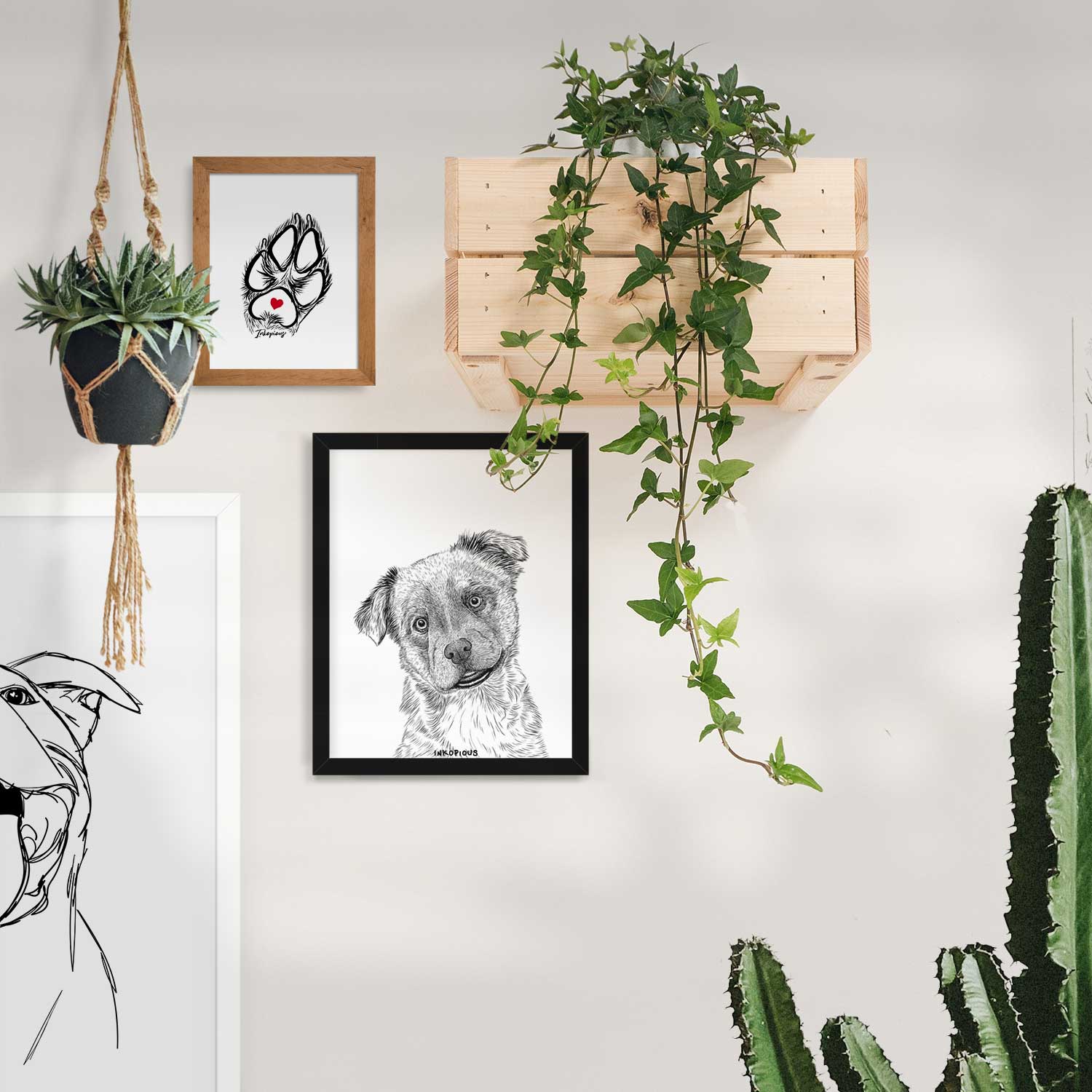 Loki Bear the Australian Cattle Dog Mix Art Print
