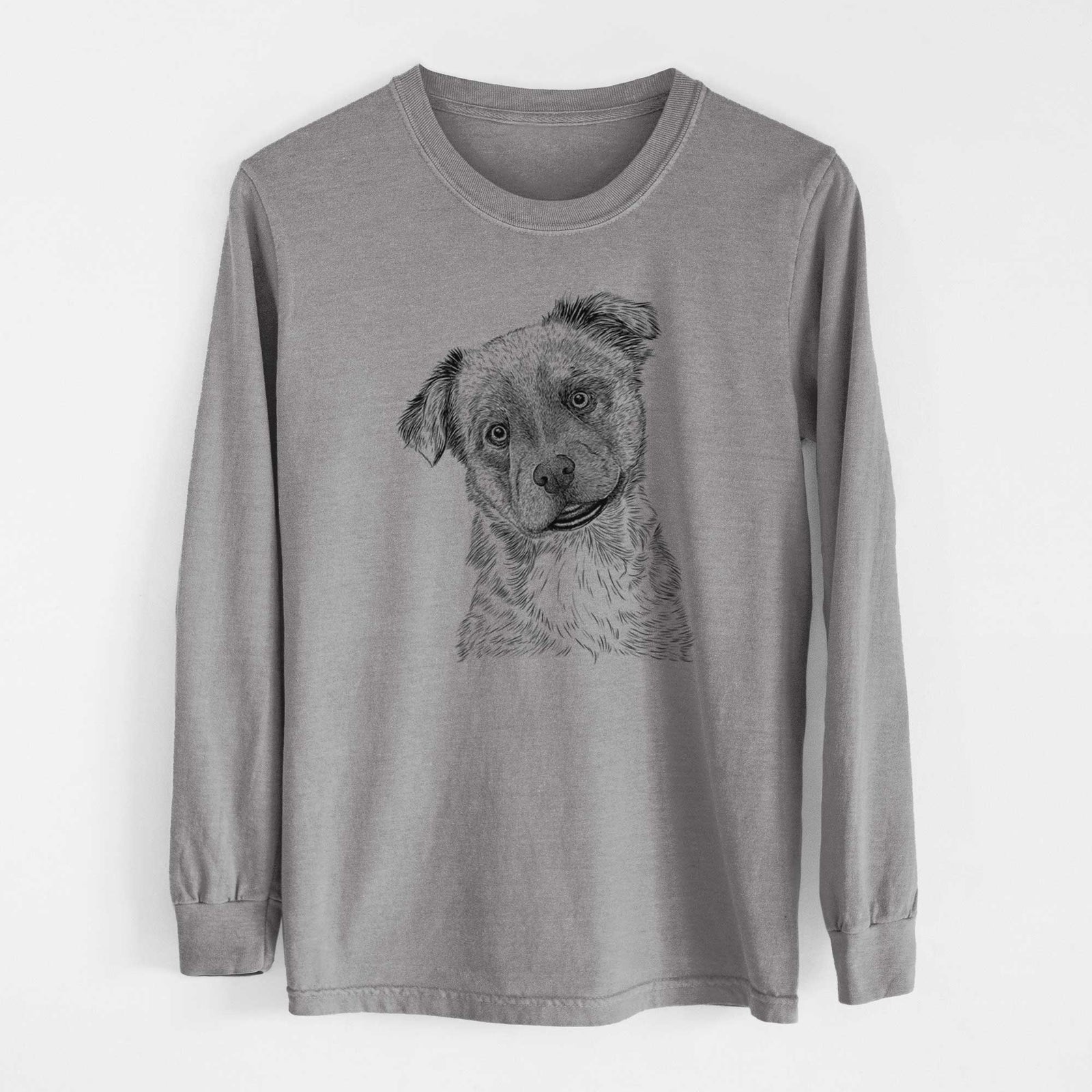 Bare Loki Bear the Australian Cattle Dog Mix - Heavyweight 100% Cotton Long Sleeve