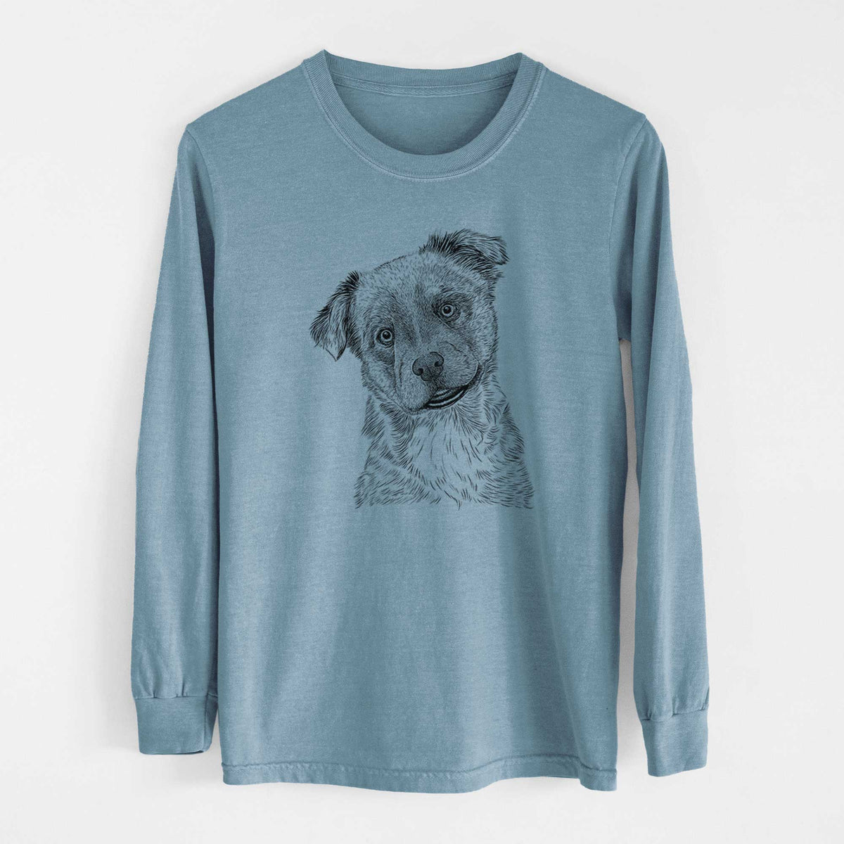 Bare Loki Bear the Australian Cattle Dog Mix - Heavyweight 100% Cotton Long Sleeve