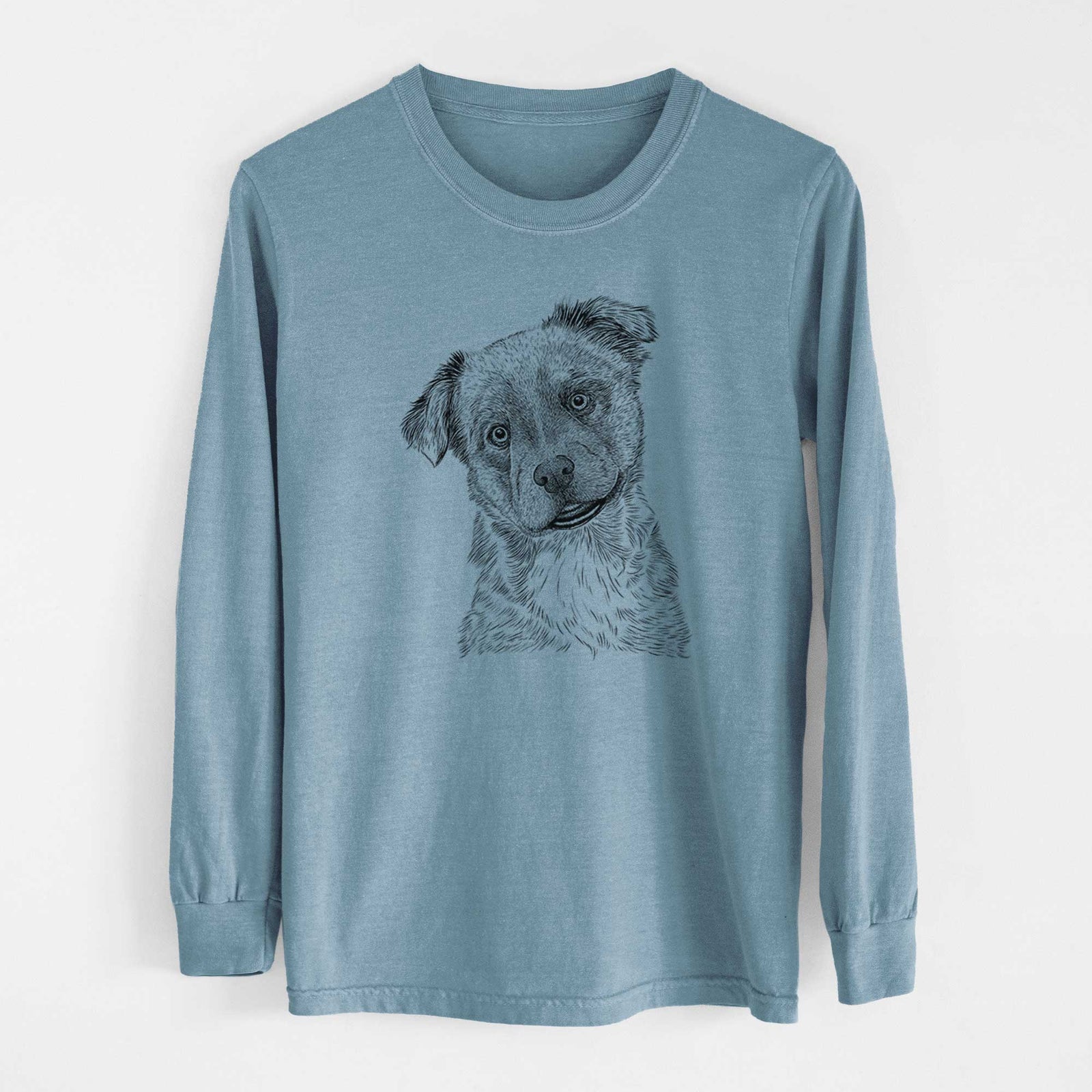 Bare Loki Bear the Australian Cattle Dog Mix - Heavyweight 100% Cotton Long Sleeve