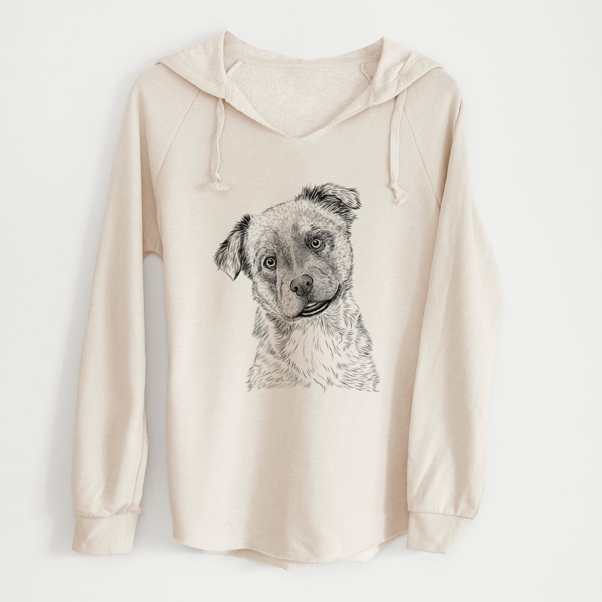 Bare Loki Bear the Australian Cattle Dog Mix - Cali Wave Hooded Sweatshirt