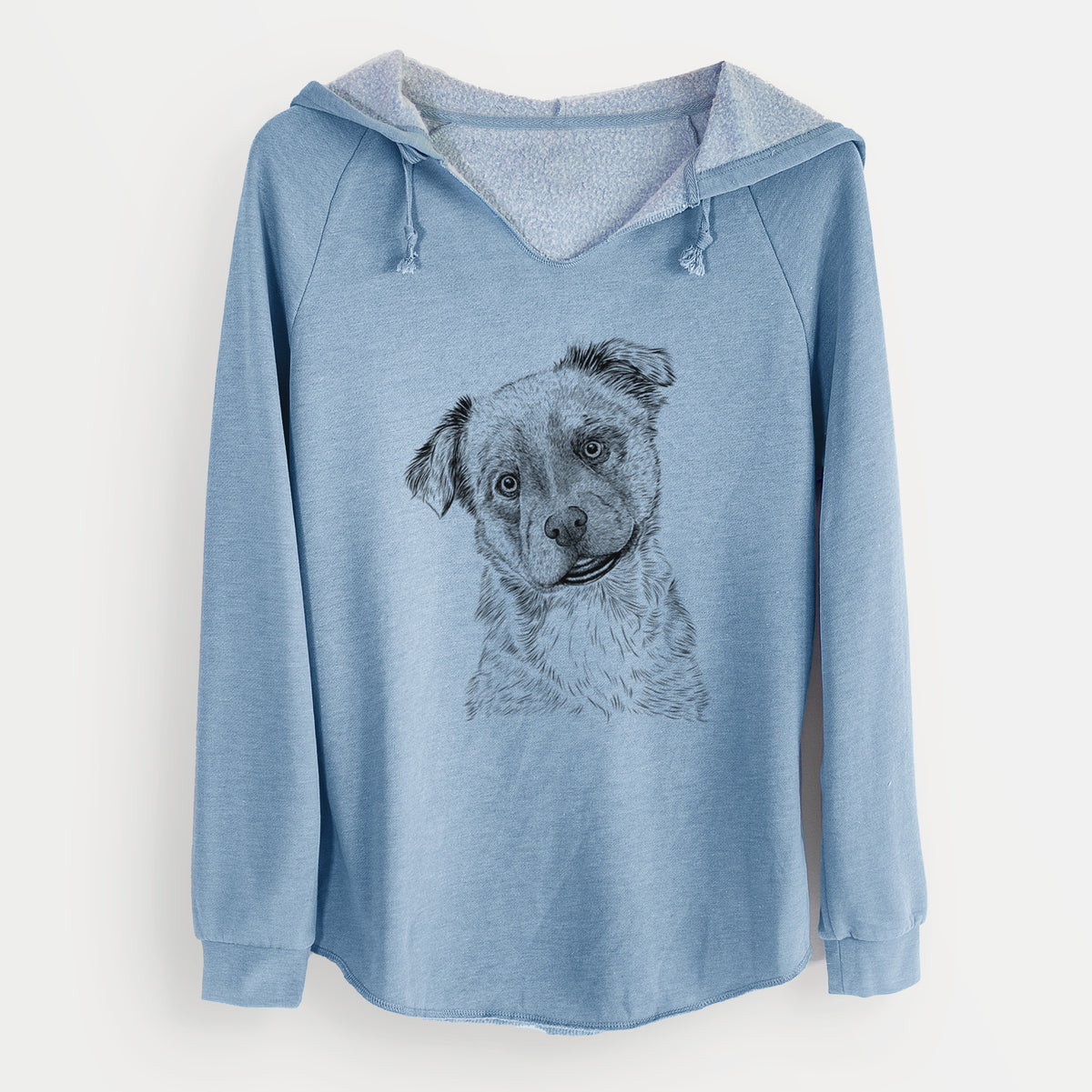 Bare Loki Bear the Australian Cattle Dog Mix - Cali Wave Hooded Sweatshirt